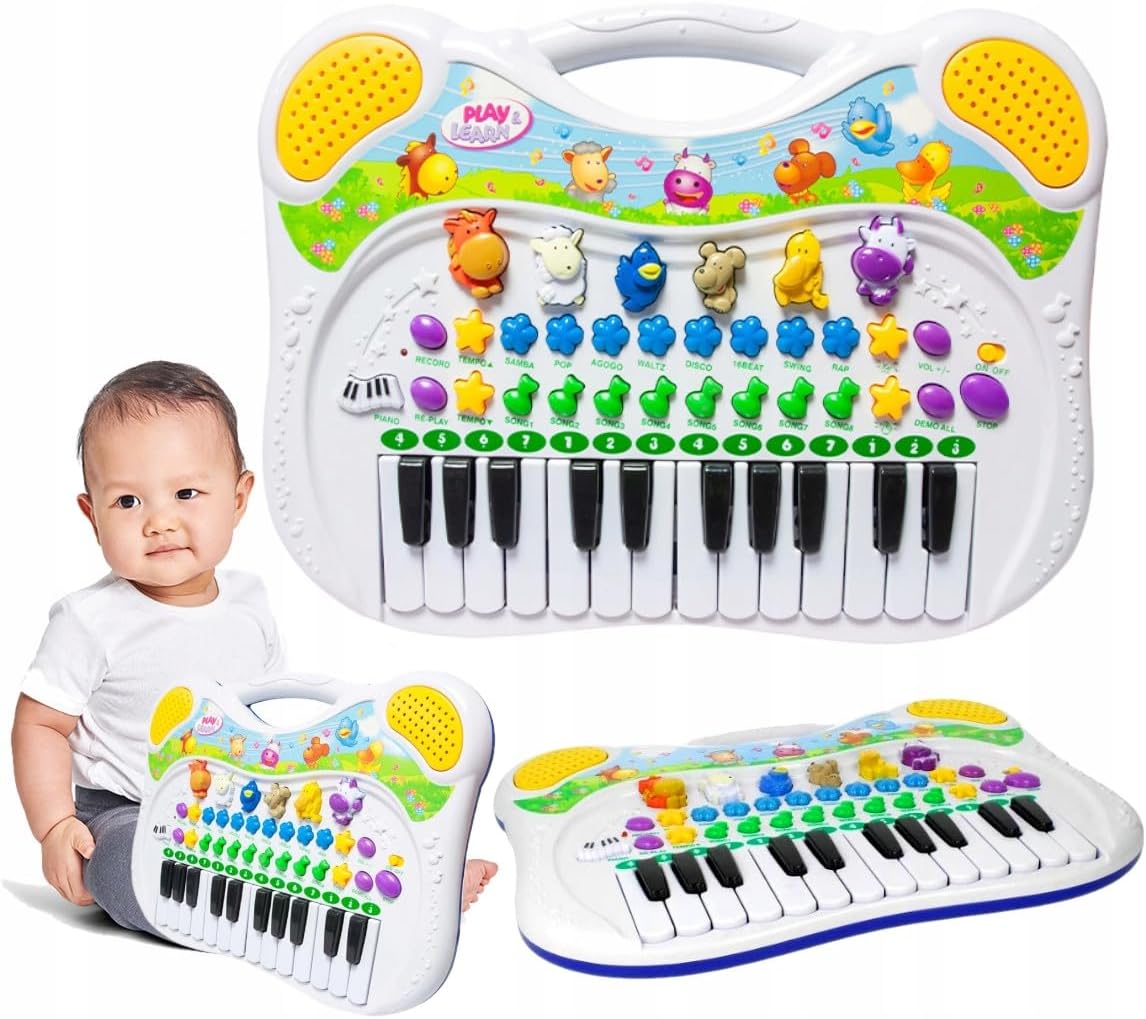 Jack Royal Baby Cartoon Animal Piano Musical Instrument Toy Baby Kids Animal Piano Developmental Music Educational Toys Kids Birthday Gift