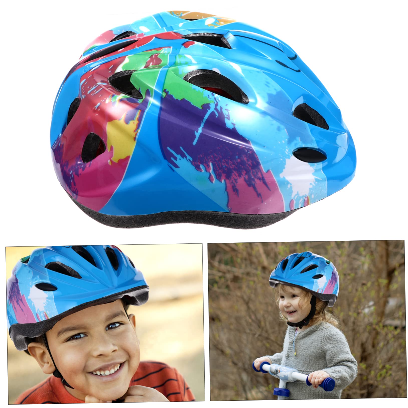 VANZACK 2pièces Casque De Vélo Garçon Fille Ajustable Sécurisée pour Cyclisme Et Activités Extérieures Casque Légers Et Respirant pour Garçons Et Filles Floral