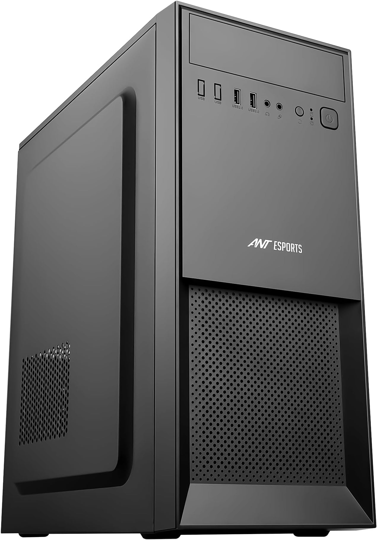 Ant Esports Si25 Value Series Mid-Tower Computer Case/Gaming Cabinet - Black | Support ATX, Micro- ATX, Mini-ITX | Pre-Installed 1 Rear Fan