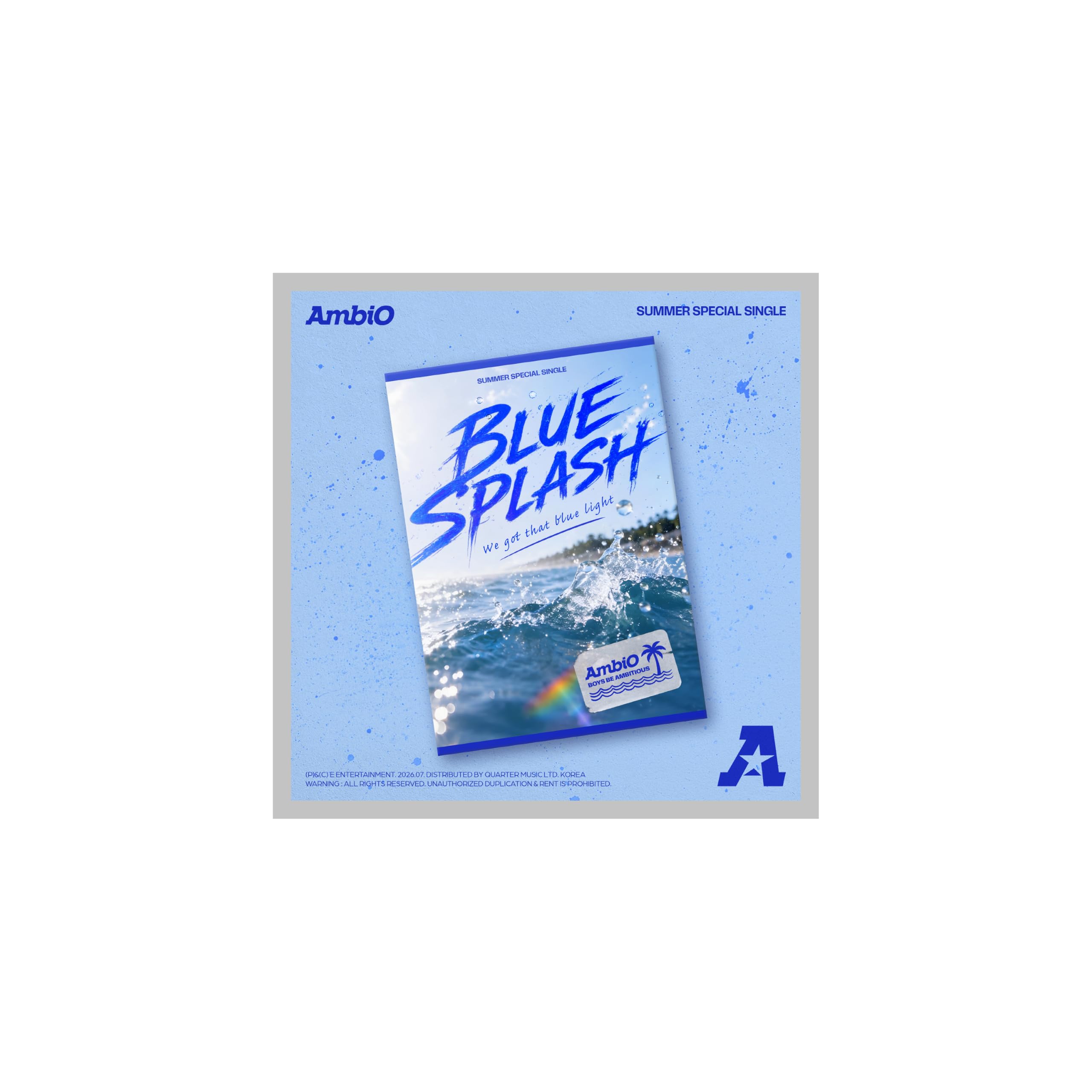 Álbum especial AmbiO BLUE SPLASH con acabado resistente al agua y encuadernación reforzada