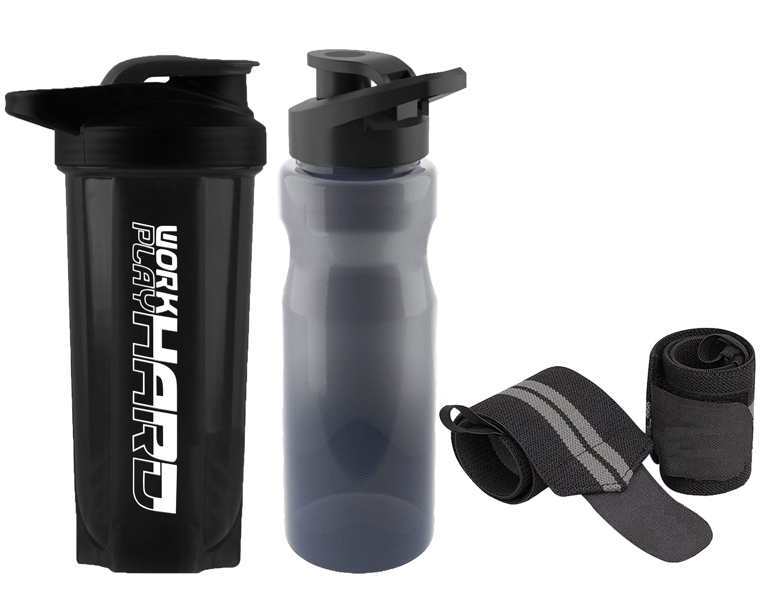 Amazing Combo Gym Shaker with Wrist Band and Sippy for Gym & Fitness Kit|Gym Shaker|Water Bottle|Workout Bottle|Wrist Wrap|Gym Hand Band for Men & Women. (Black)-picture-27