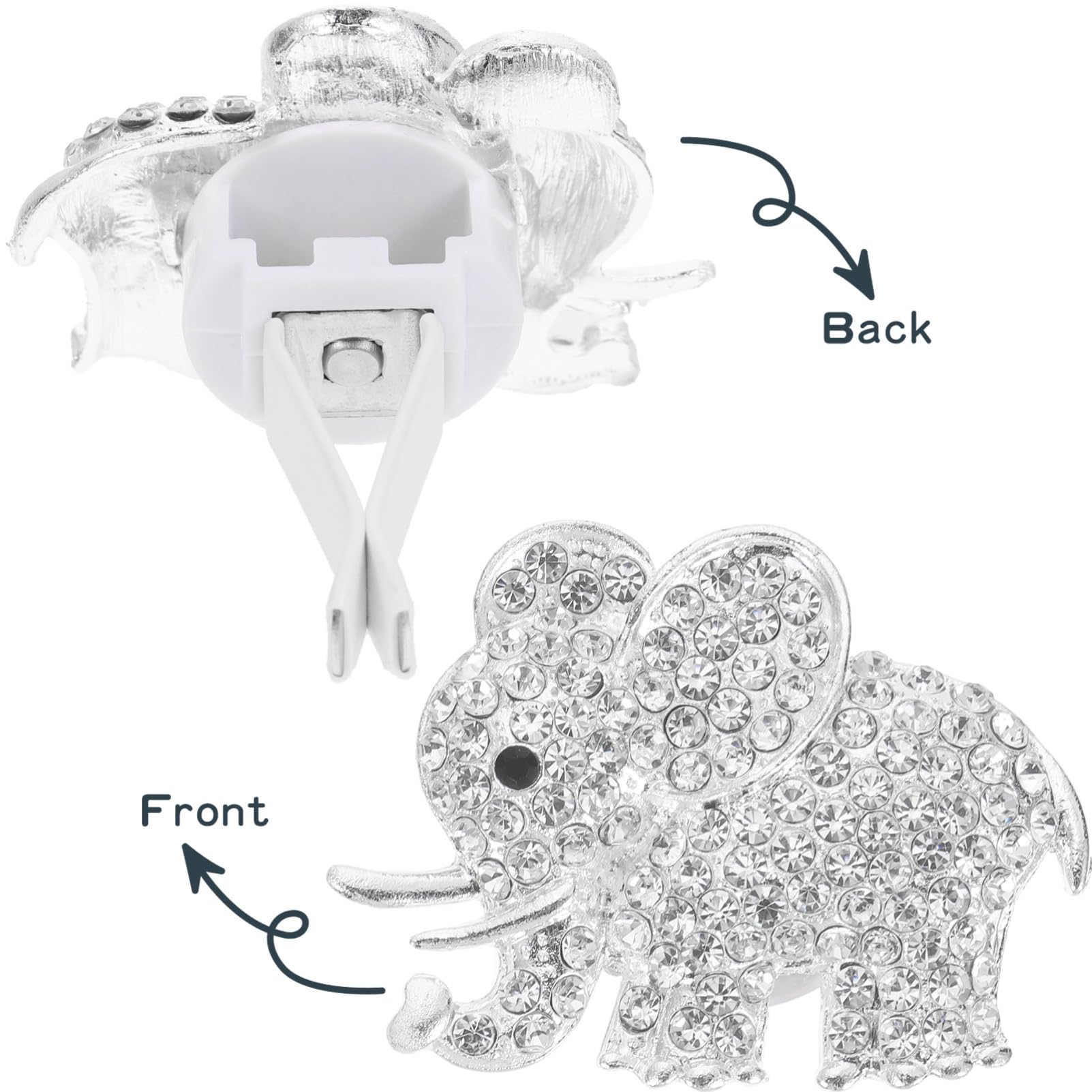 ibasenice 5 Set Di Clip Per Auto Clip Per Sfiato Auto A Forma Di Elefante Decorazioni Per Clip Per Sfiato Multifunzionale 2 Pezzi*5
