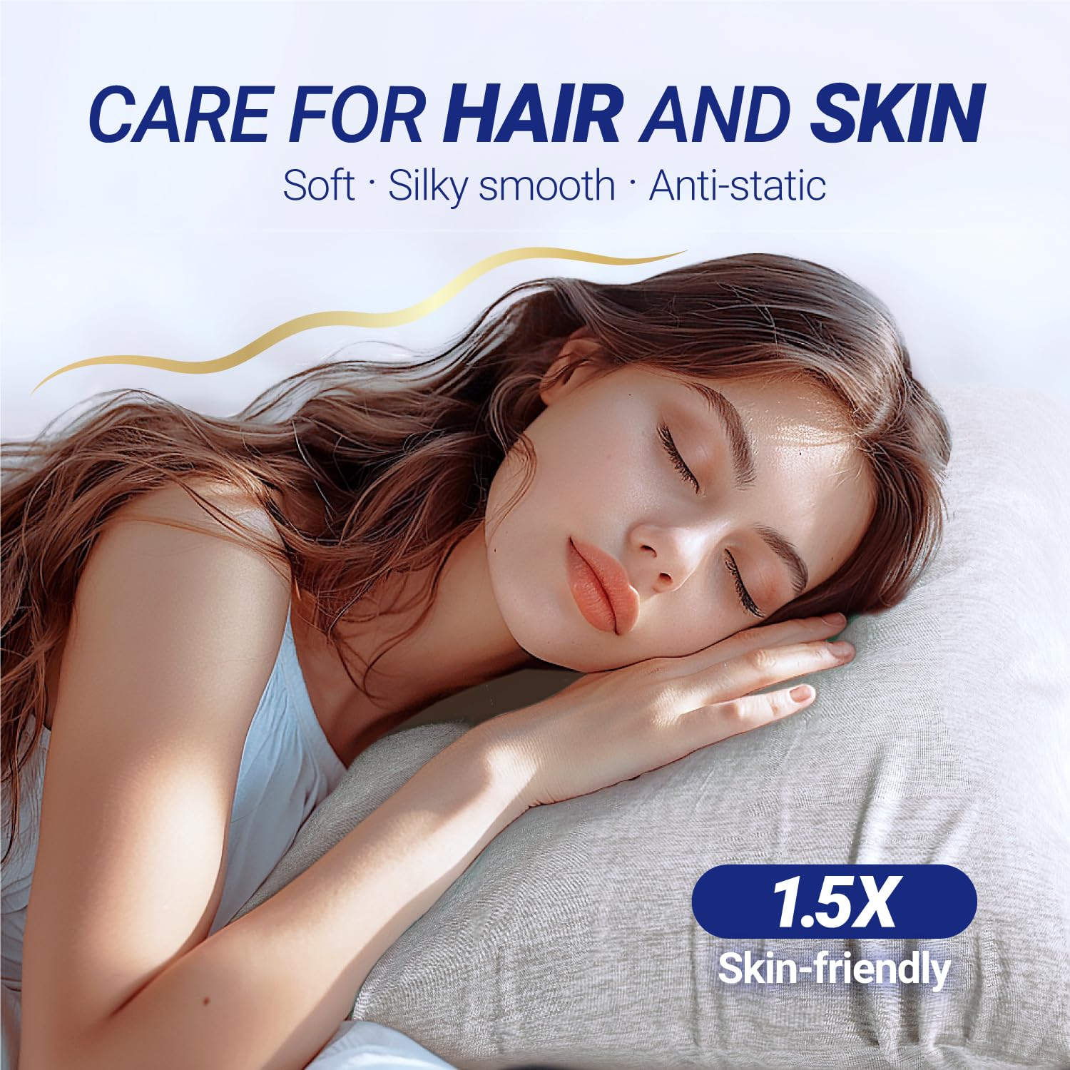 Fittia - Federe rinfrescanti per chi ha caldo mentre dorme, set da 2, misura standard, traspiranti, con cerniera nascosta, entrambi i lati con Q Max > 0,45, anti-sudorazione notturna, color talpa