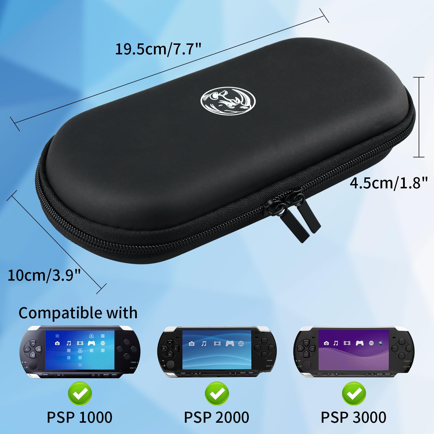 OSTENT EVA Duro de Viaje Funda de Transporte Bolsa Protectora para Sony PSP 1000 2000 3000