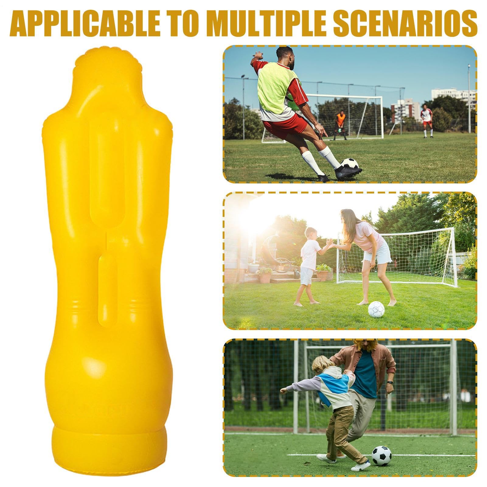 Mannequin D'entraînement De footballPortable – Gonflable, Équipement Multifonctionnel, Conception Robuste Et Facile À Gonfler | Aide L'entraînement pour, Adultes, Entraînement en Équipe, Jeu