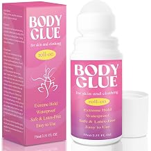 Body Glue for Clothes and Skin Roll On, 12HR Long Lasting Hold 75ml
