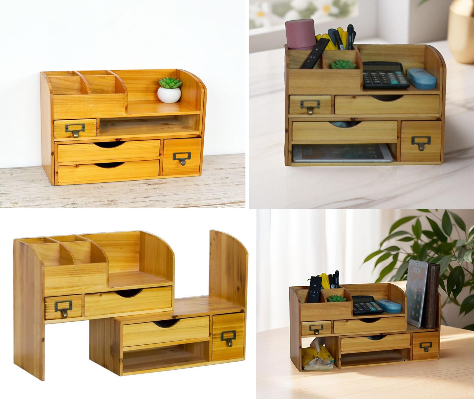 Amazon.co.jp: Juleduo 卓上 デスクオーガナイザー ペン立て