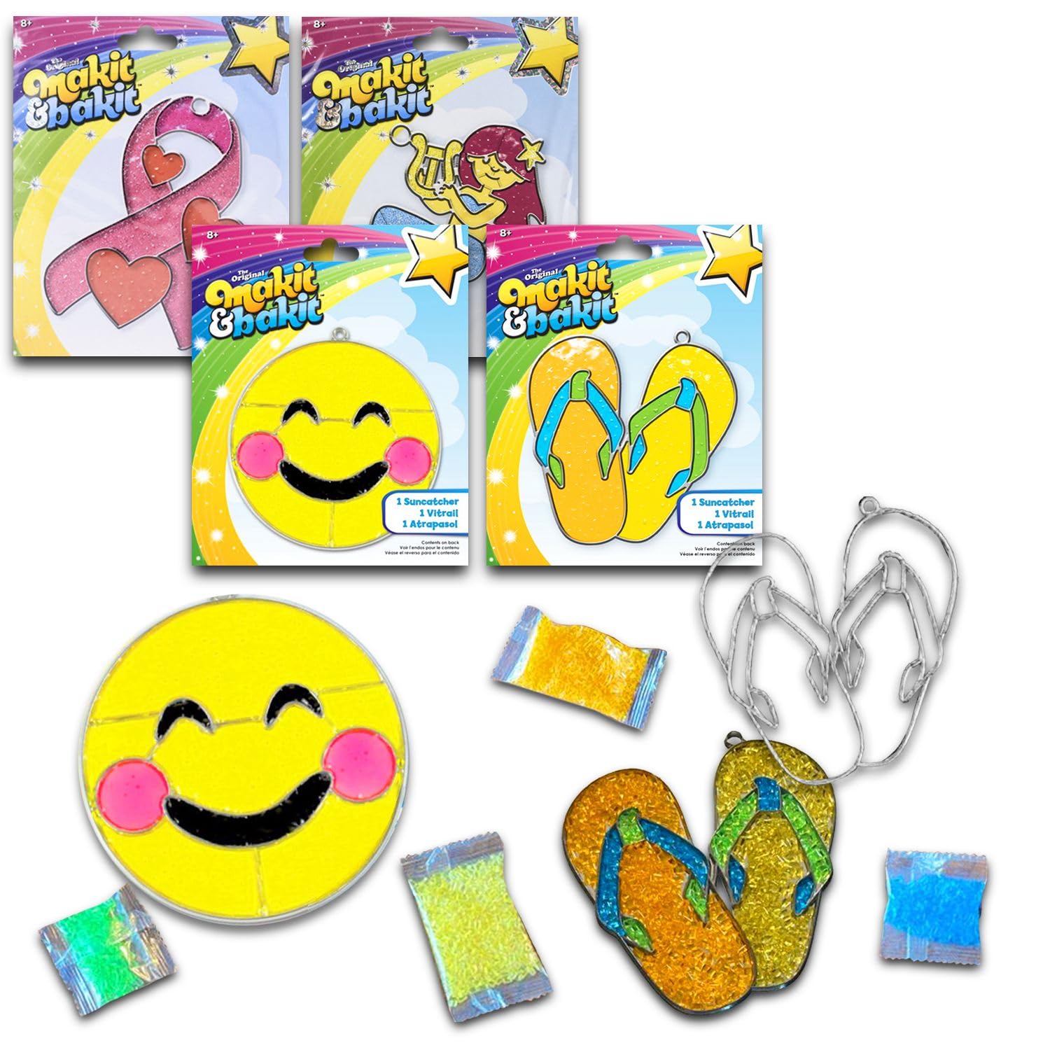 Kit de peinture attrape-soleil pour enfants avec 4 figurines d'été - 3