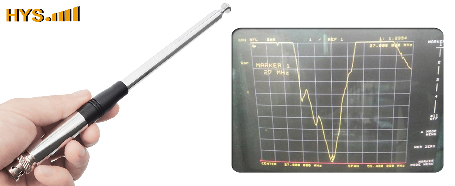 Amazon.com: HYS 27Mhz Telescopic/Rod HT BNC CB Radio Antenna, 9