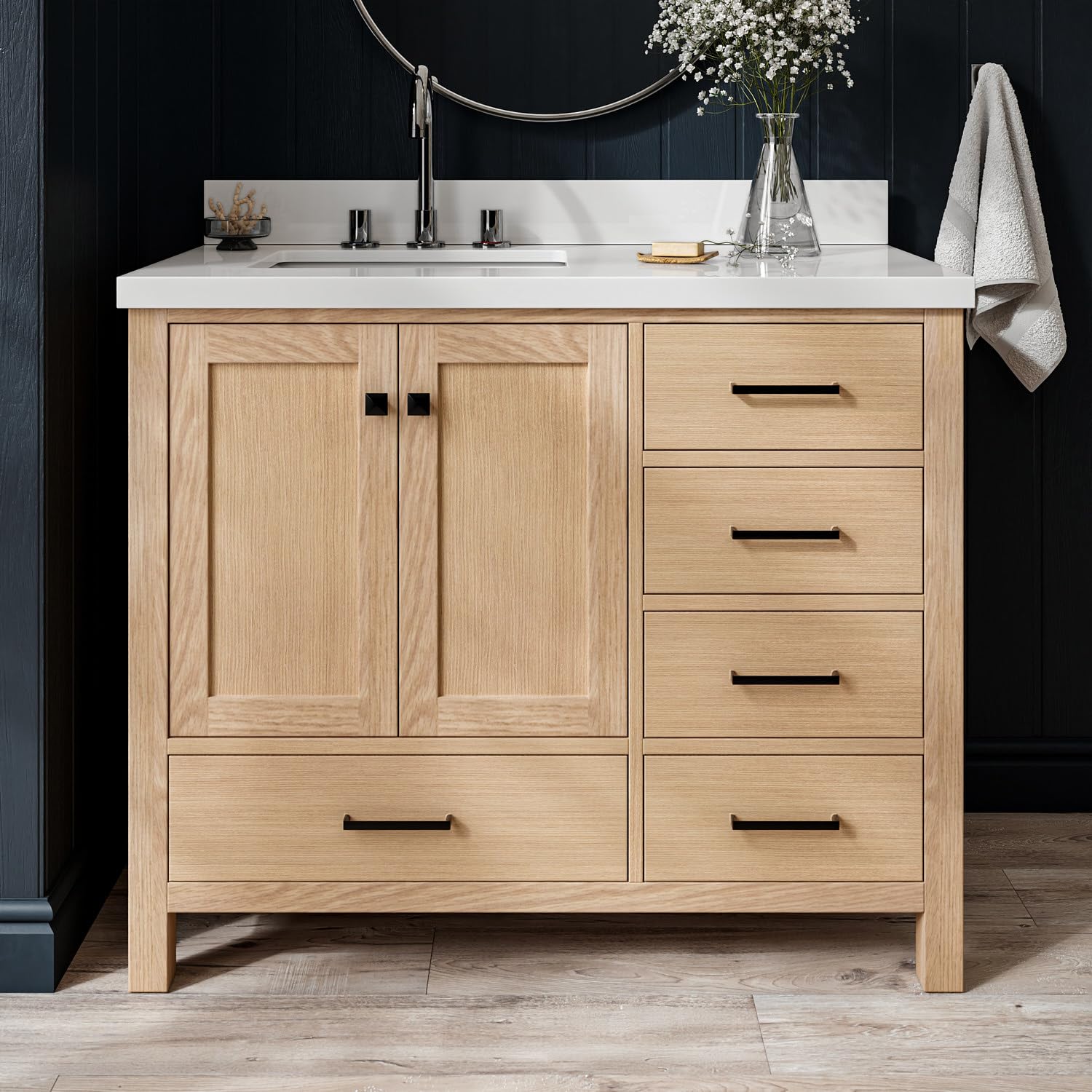 ARIEL Cambridge 42-inch White Oak Vanity
