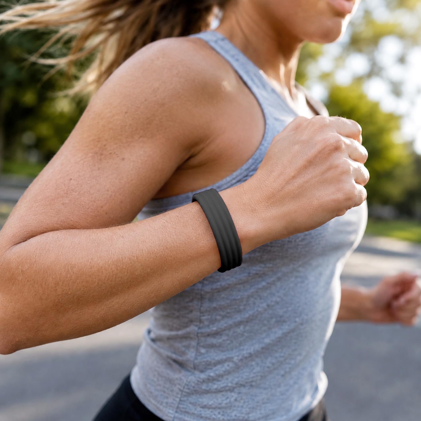 Armband Kompatibel mit Fitbit Air Armband, Weiches Silikon Sportarmband Ersatzarmband für Fitbit Air, Verstellbar, Schweißfest und Wasserabweisend für Fitness, Joggen, Training und Alltag