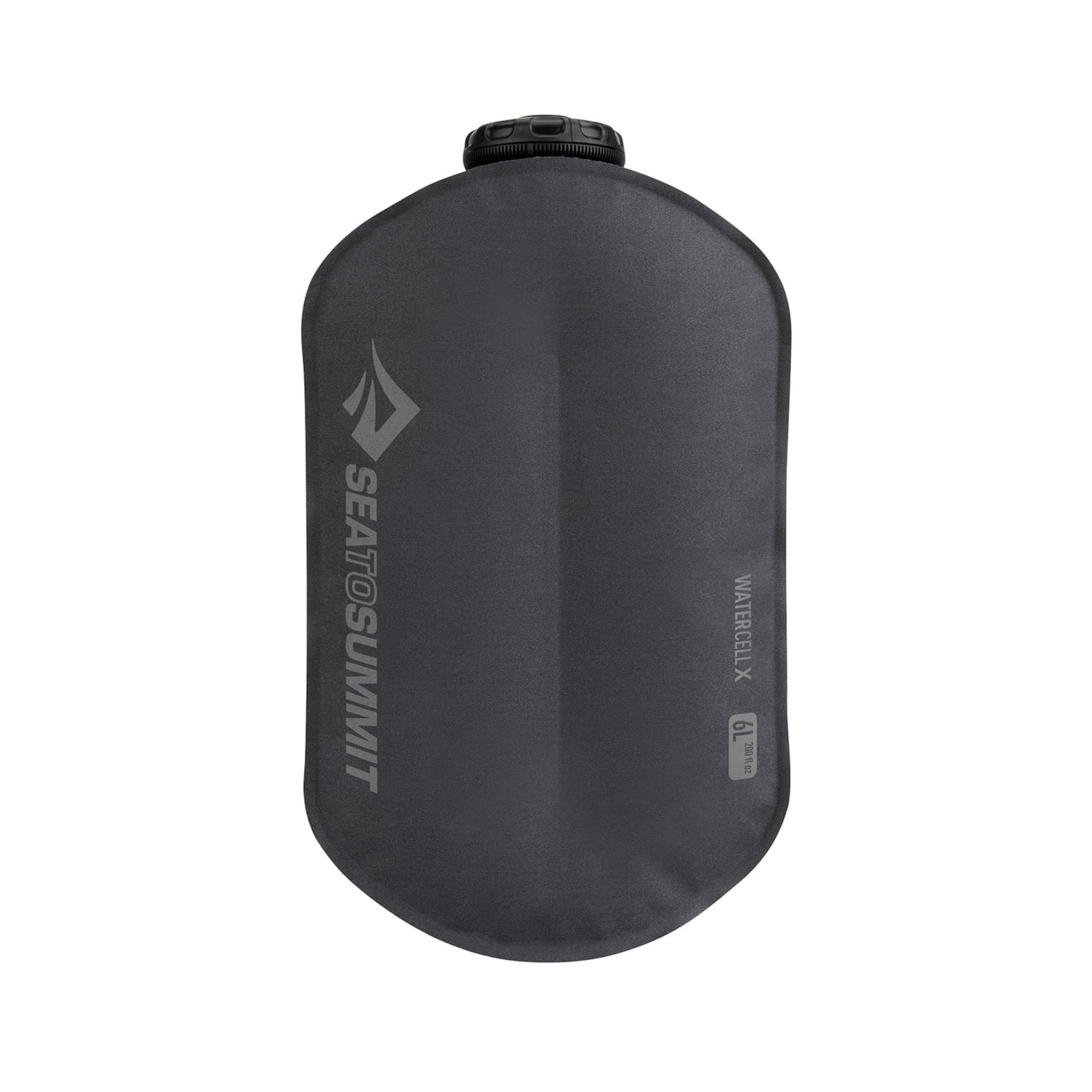 Sea to Summit - Watercell X 6L - Wasserbehälter & -Spender - Durchflusskontrolle & Duschkopf - BPA-freie Innenbeschichtung aus TPU - Kompakt - Wandern & Camping - 35 x 23 x 10cm - Grey - 195g