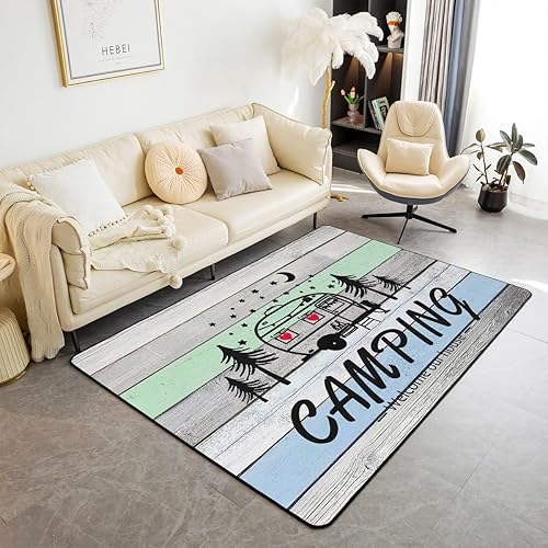 Miniatura 30 de Alfombras coloridas para sala de estar, de 5 x 7 pulgadas, con anzuelo, para niños, niñas, adolescentes, alfombra rústica de granja, antideslizante,