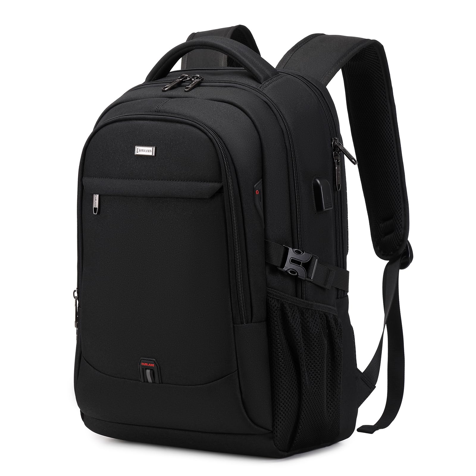 VINBAGGE Wasserdicht Anti Diebstahl Rucksack 15,6 Zoll Laptop Rucksack Herren Schulrucksack Großer Business Notebook Backpack für Arbeit Schule Reisen Männer Jungen - Schwarz