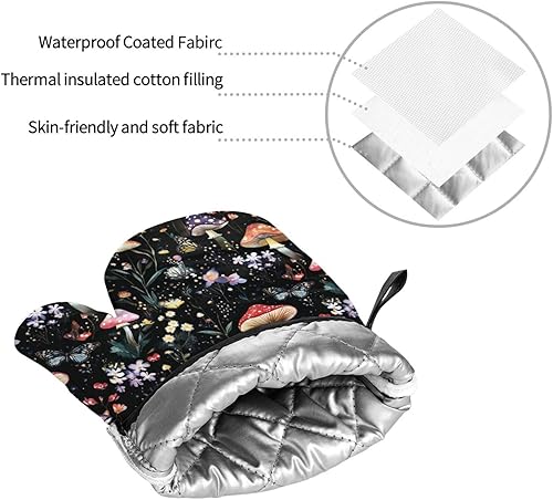 Miniatura 256 de Manoplas de horno y soportes para ollas, arte de mármol blanco y dorado, juego de 4 guantes de cocina resistentes al calor, antideslizantes