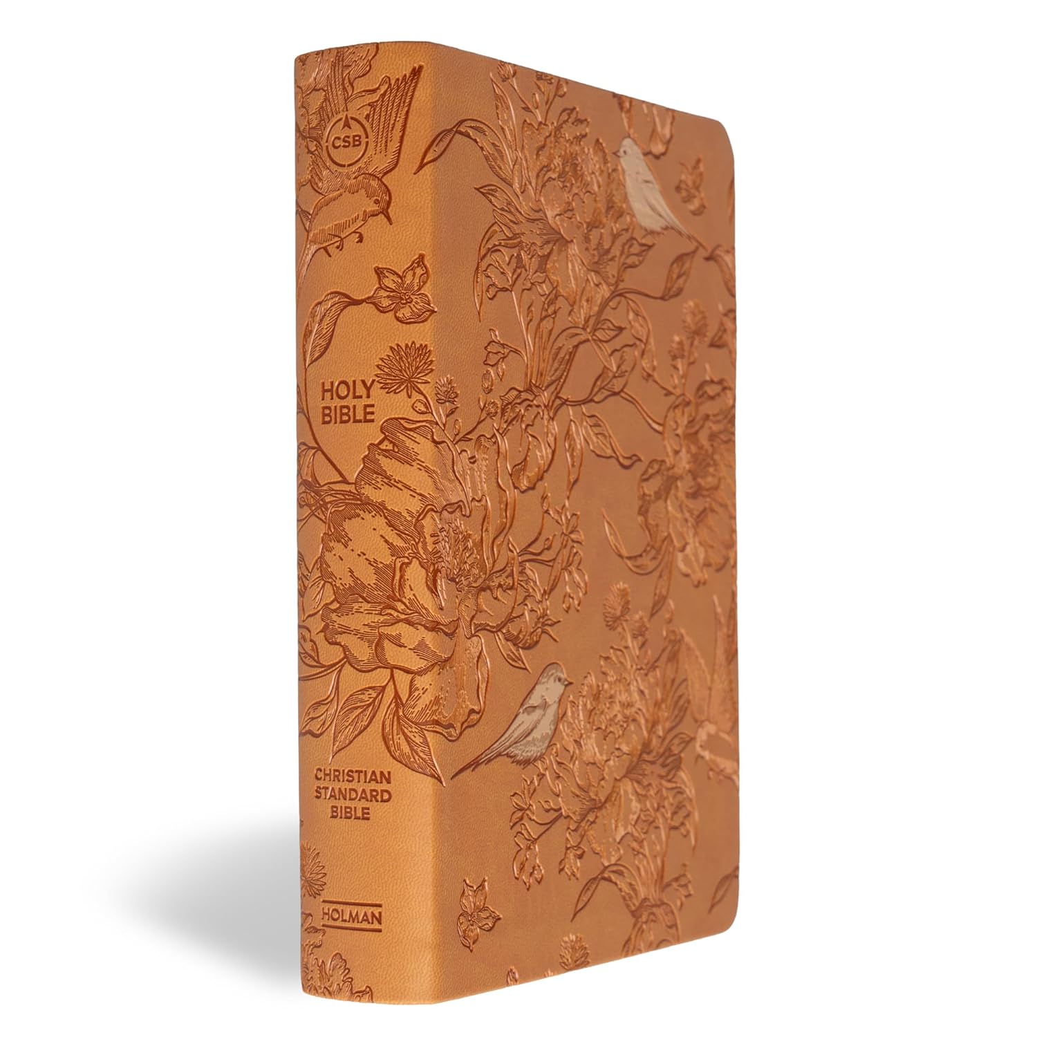 CSB Large Print Personal Size Reference Bible, Optimal Type, Digital Study Edition, Brown Floral LeatherTouch, Indexed, Red Letter, Presentation Page, Robust Cross-Reference System, Full-Color Maps