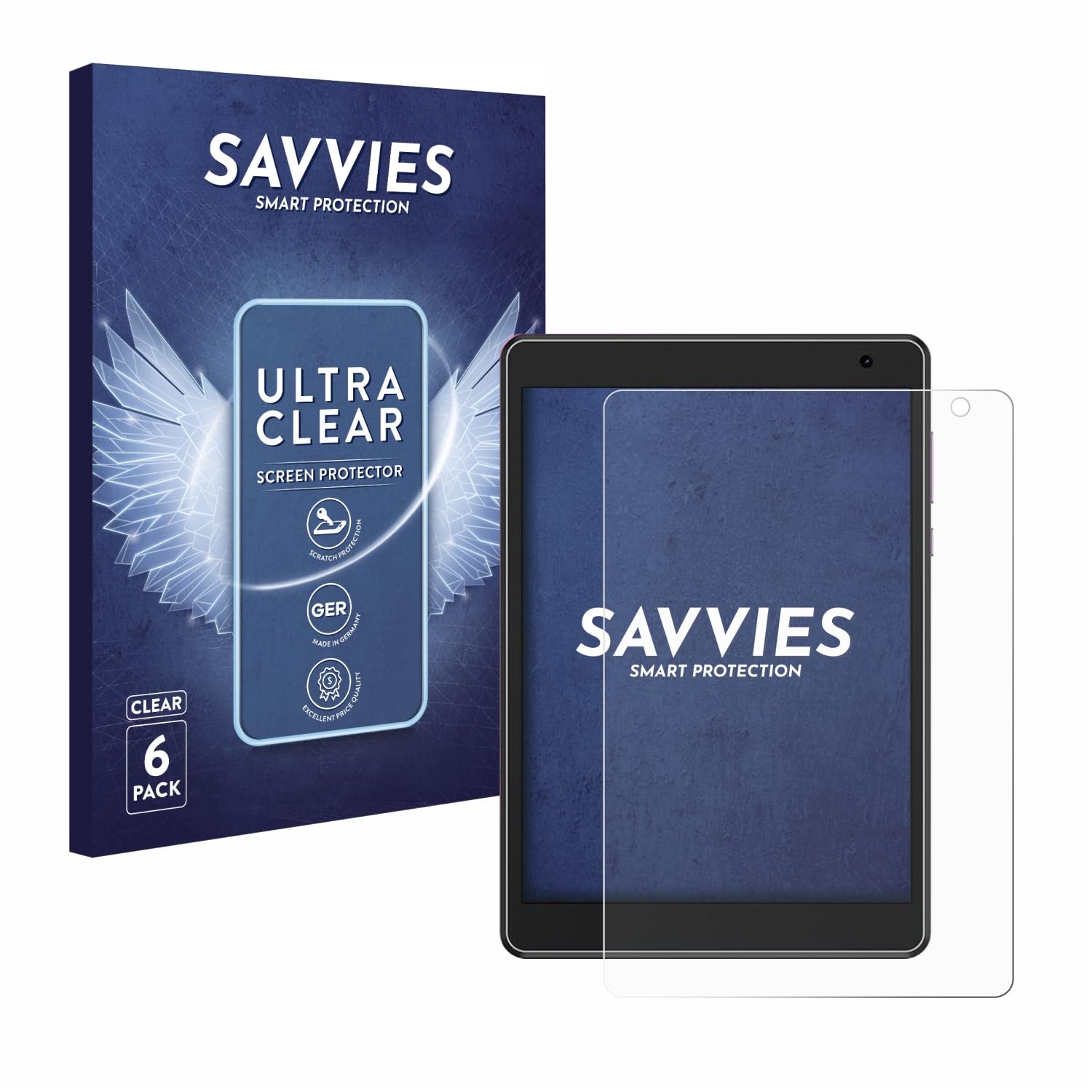savvies Screen Protector for TJD M750QU Protection Film Clear 6-Pack