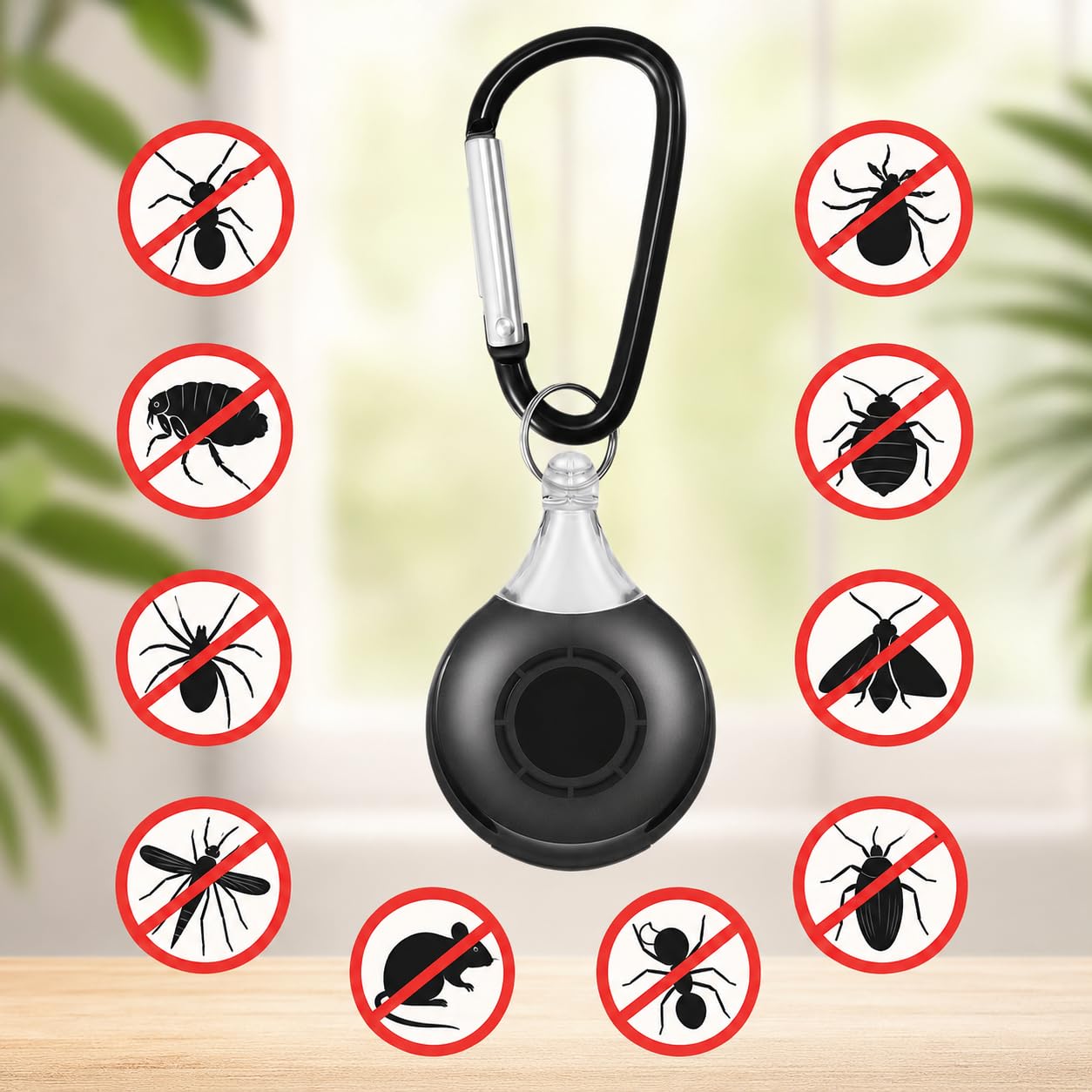 Lot de 3 répulsifs anti-tiques et puces à ultrasons pour chiens et chats