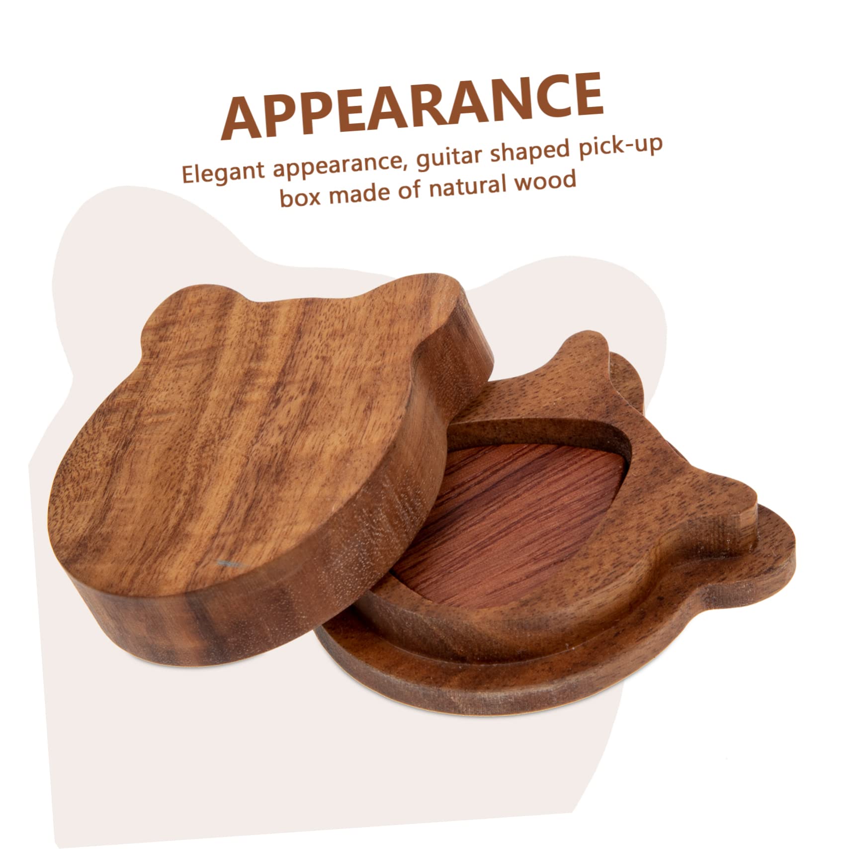 ibasenice 4sätze Holz-Gitarren-Plektrum Set Mit Aufbewahrungsbox Professionelle Plektren Aus Hochwertigem Holz Für Gitarre Ukulele Und Bass Langlebig Und Handlich Für Musiker