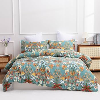 Amazon.com: Nayoroom Vintage Floral Duvet Cover Set Queen Size