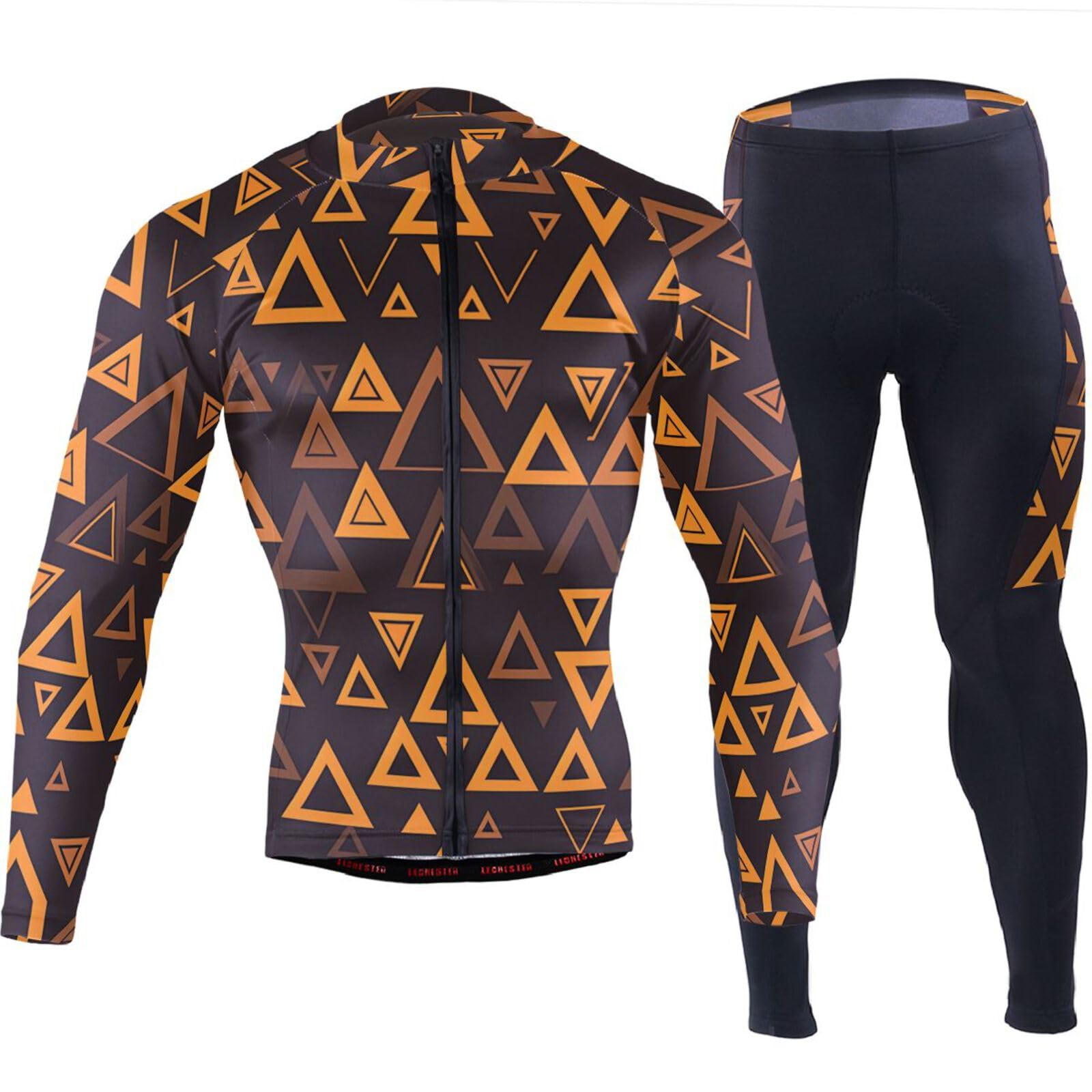 Radtrikot für kaltes Wetter, mit Taschen, atmungsaktiv, gepolstert, 3D-gepolstert