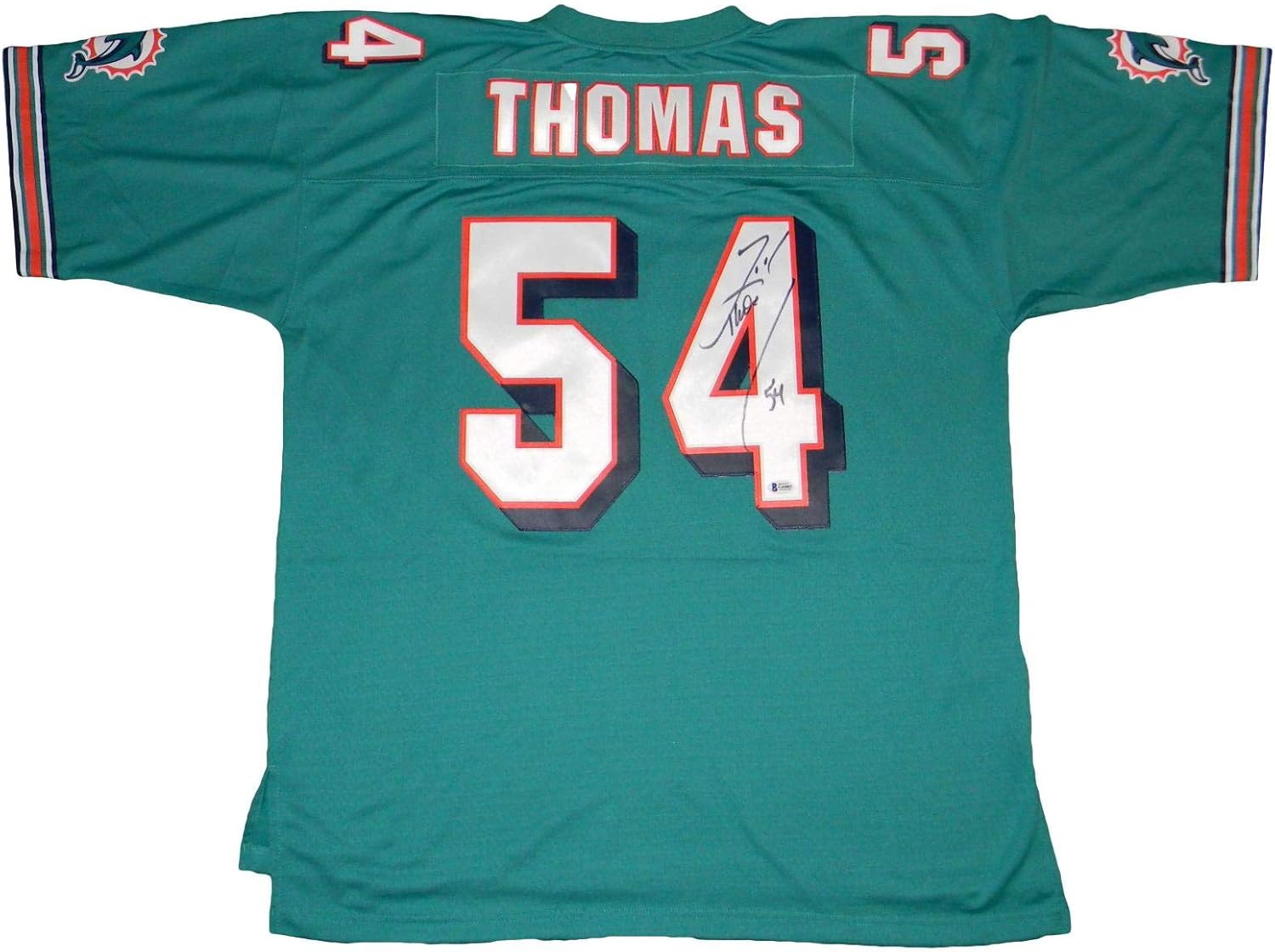 Signed Zach Thomas Jersey 54 Mitchell & Ness Beckett Beckett