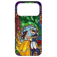 Custodia per iPhone 17 Pro Max Disney La Bella e la Bestia - Vetro colorato Belle e Principe