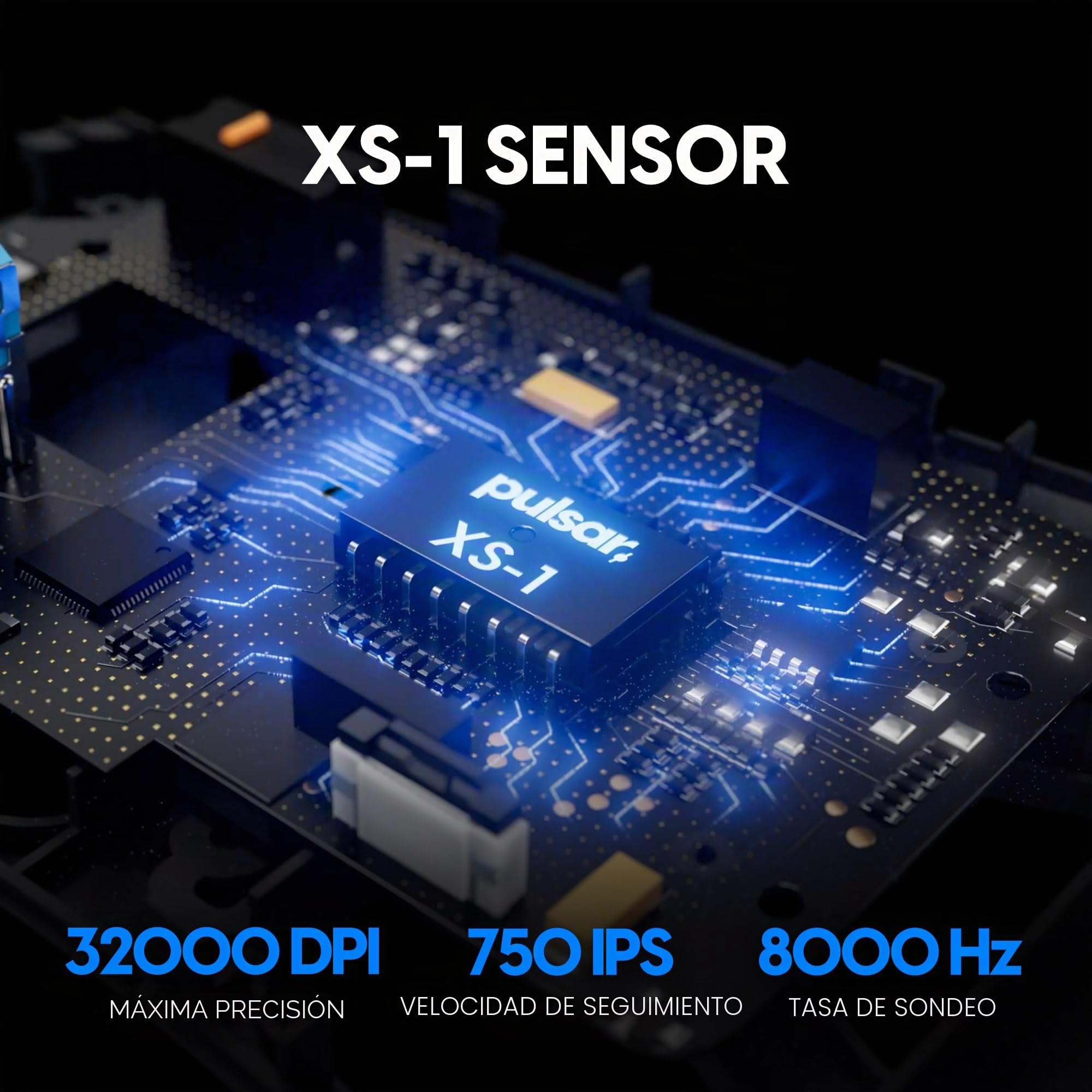 Pulsar Gaming Gears Xlite v4 - Ratón inalámbrico para juegos, ultraligero, 2.04 oz (58 g), ergonómico, interruptor óptico, 32000 DPI, 750 IPS, sensor XS-1, compatible con 8K (grande, negro) (renovado)