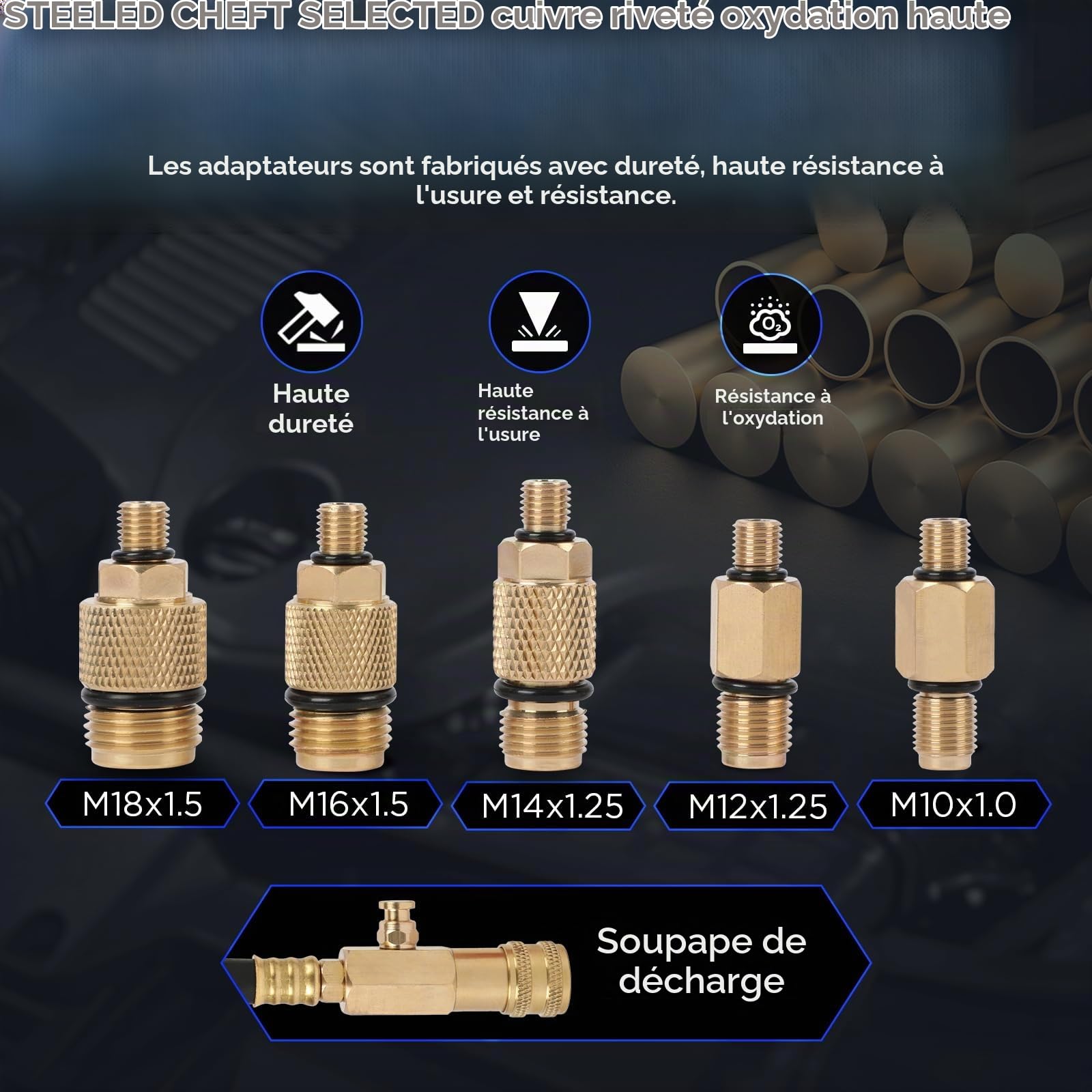AUTOOL PT610 Compressiometre Essence, Moteur Testeur de Compression 0-426PSI 0~29bar, Compatible avec Toutes les Voitures camions et Motos, Cylindre Fuite Testeur, Coffret de Compressiomètre Kit