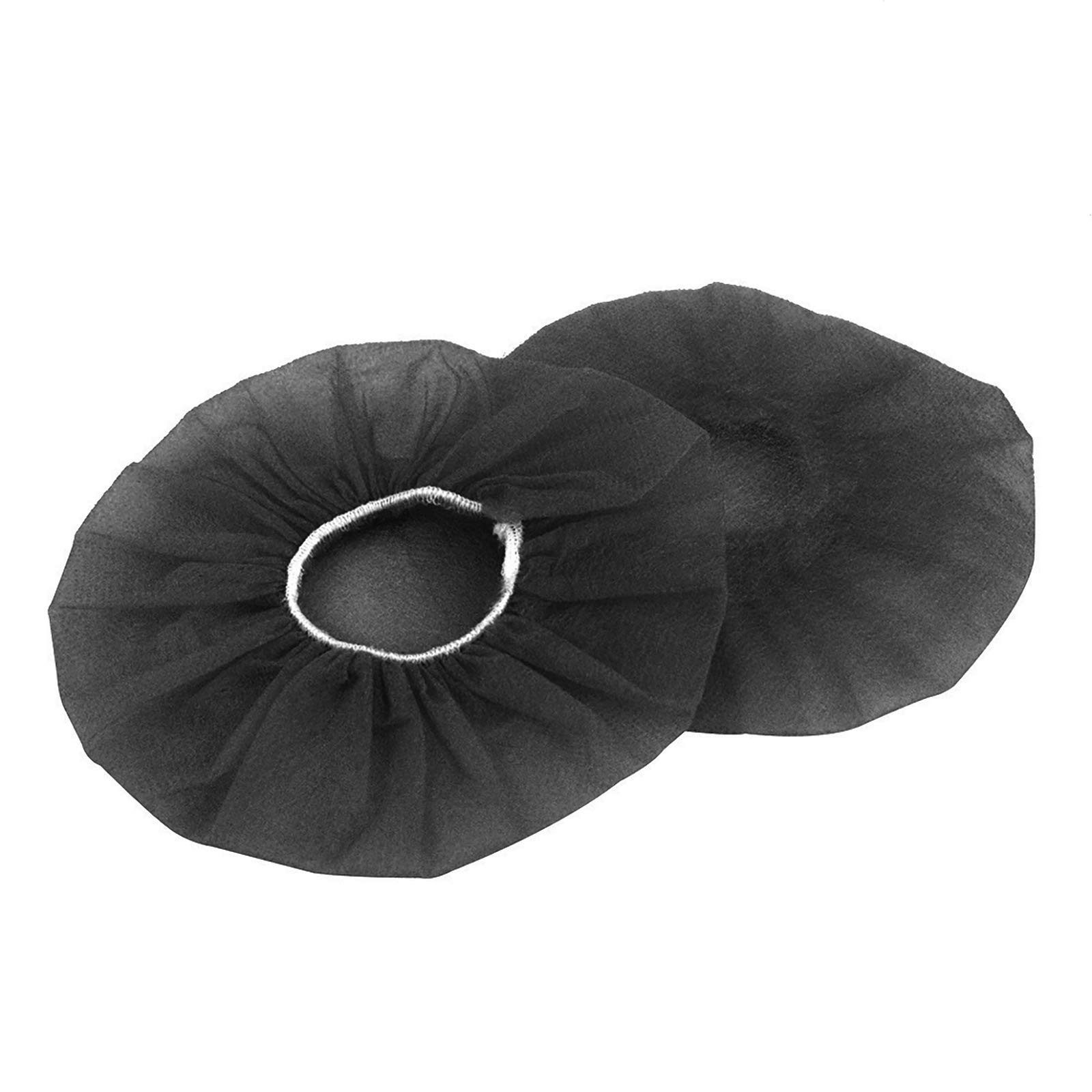 Geekria 100 Pairs Disposable Headphone Covers for Over-Ear and MRI Headsets, Stretchable Sanitary Ear Pads, Hygienic Earcup Cushion Protectors (M, Black)