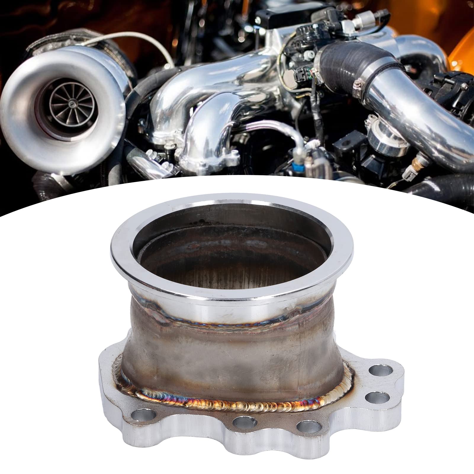 Adattatore per banda V da 3 pollici, adattatore per flangia di scarico Turbo Downpipe Kit flangia di ricambio Adattatore Universale per T25 T28 GT25 GT28
