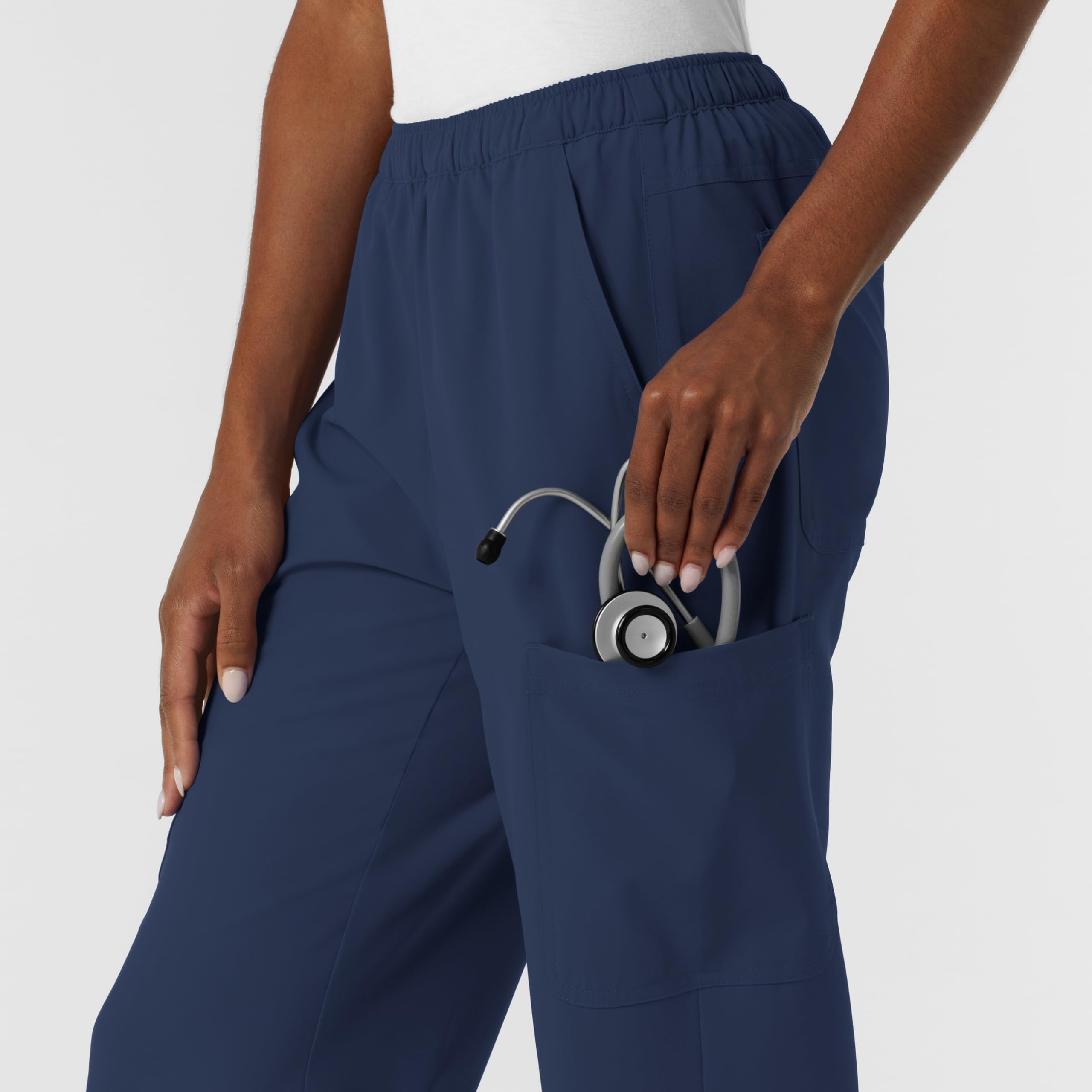 Wink NURTUR Scrubs for Women, Straight Leg Cargo Scrub Pant - Navy, XL