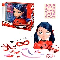 BANDAI - Miraculous Ladybug - Testa da Pettinare Miraculous Deluxe da 21 cm