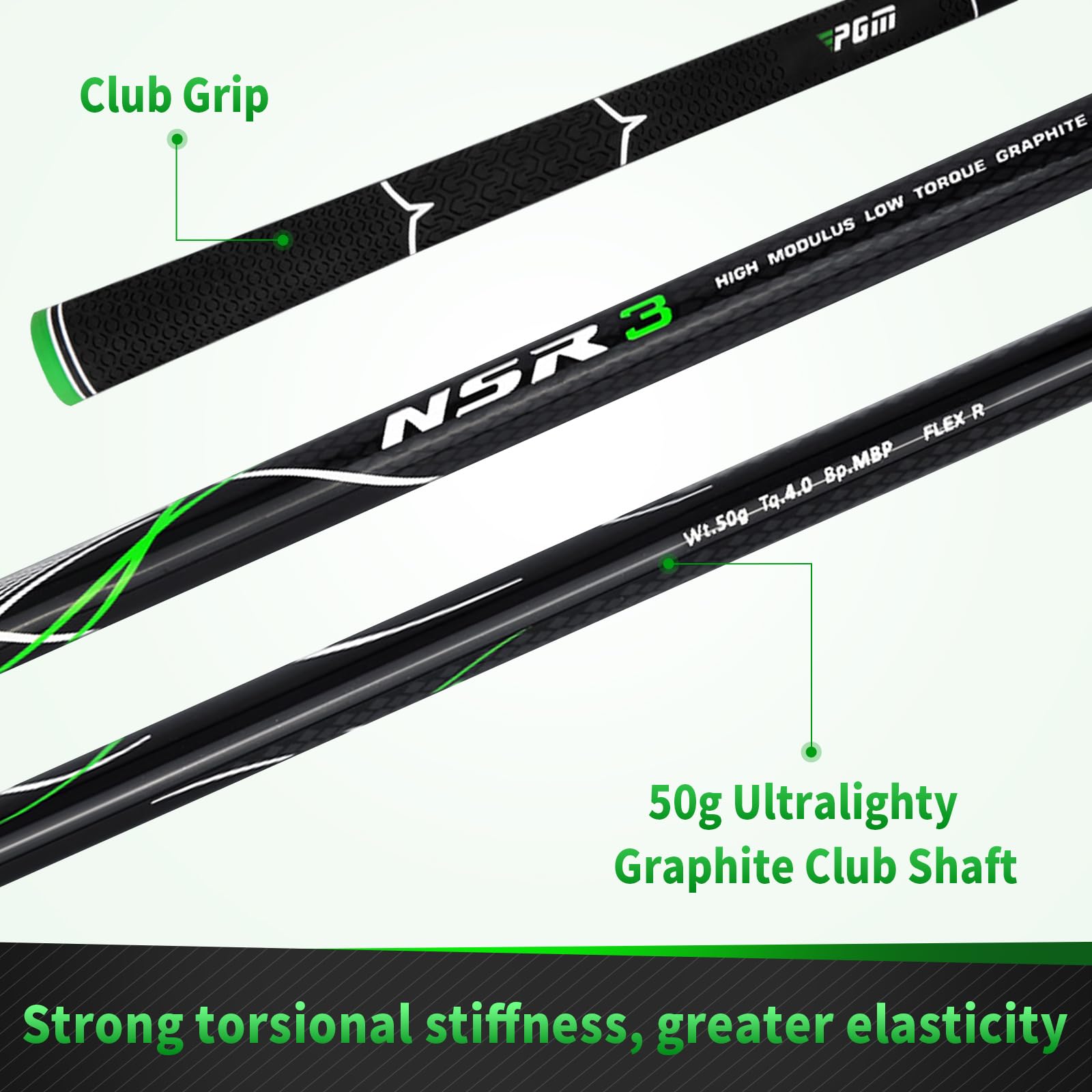 PGM Golf Clubs NSR III Golf Iron Thru Gap Wedge con aste in grafite per golfisti destrorsi - S/R Flex