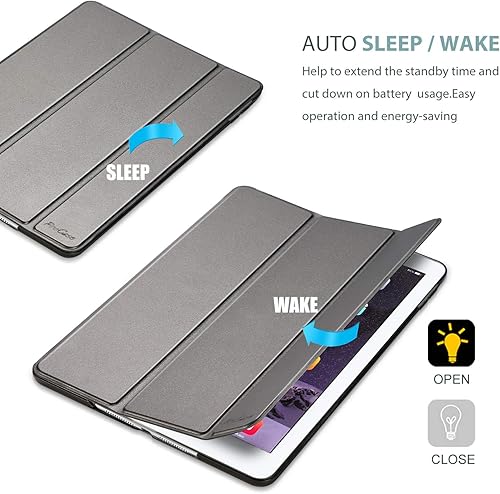 Miniatura 6 de ProCase Smart Case - Estuche para iPad Air 2, ultraligero y con función de atril trasero, translúcido para Apple iPad Air 2 (A1566 A1567)