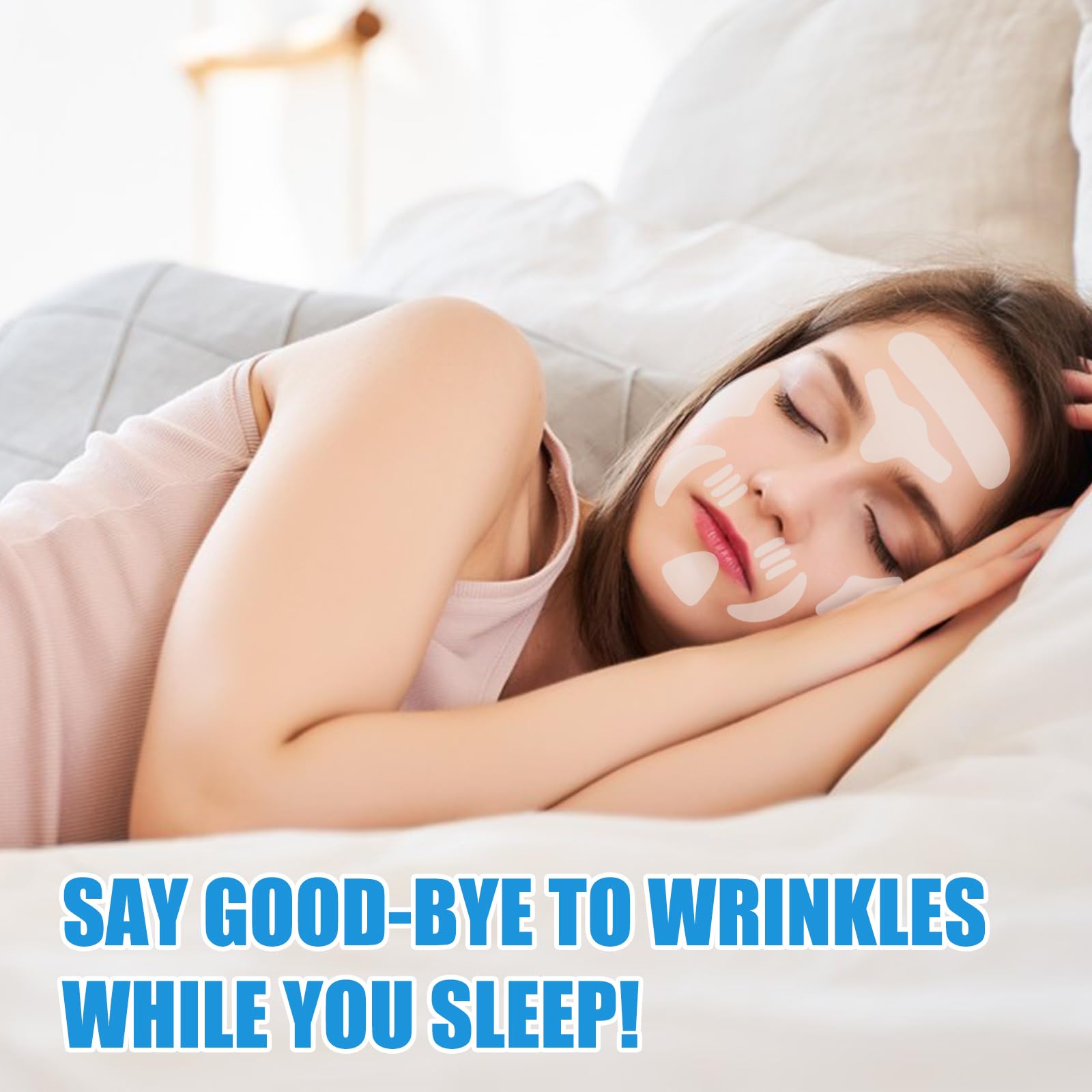 Anti Falten Pflaster 256 Stück Gesichtstape Gegen Falten Falten Pflaster Gesicht Anti Wrinkle Patches Faltenpflaster Geeignet für Hals Stirn Augen und Mundwinkel