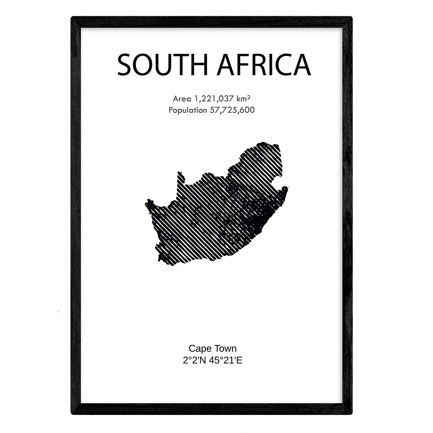 Nacnic South Africa Poster Sheets Of Countries And Continents. A3 Size