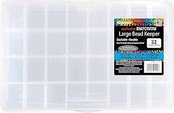 The Beadery - Large Bead Keeper Storage Box, 32 Compartment - 2176