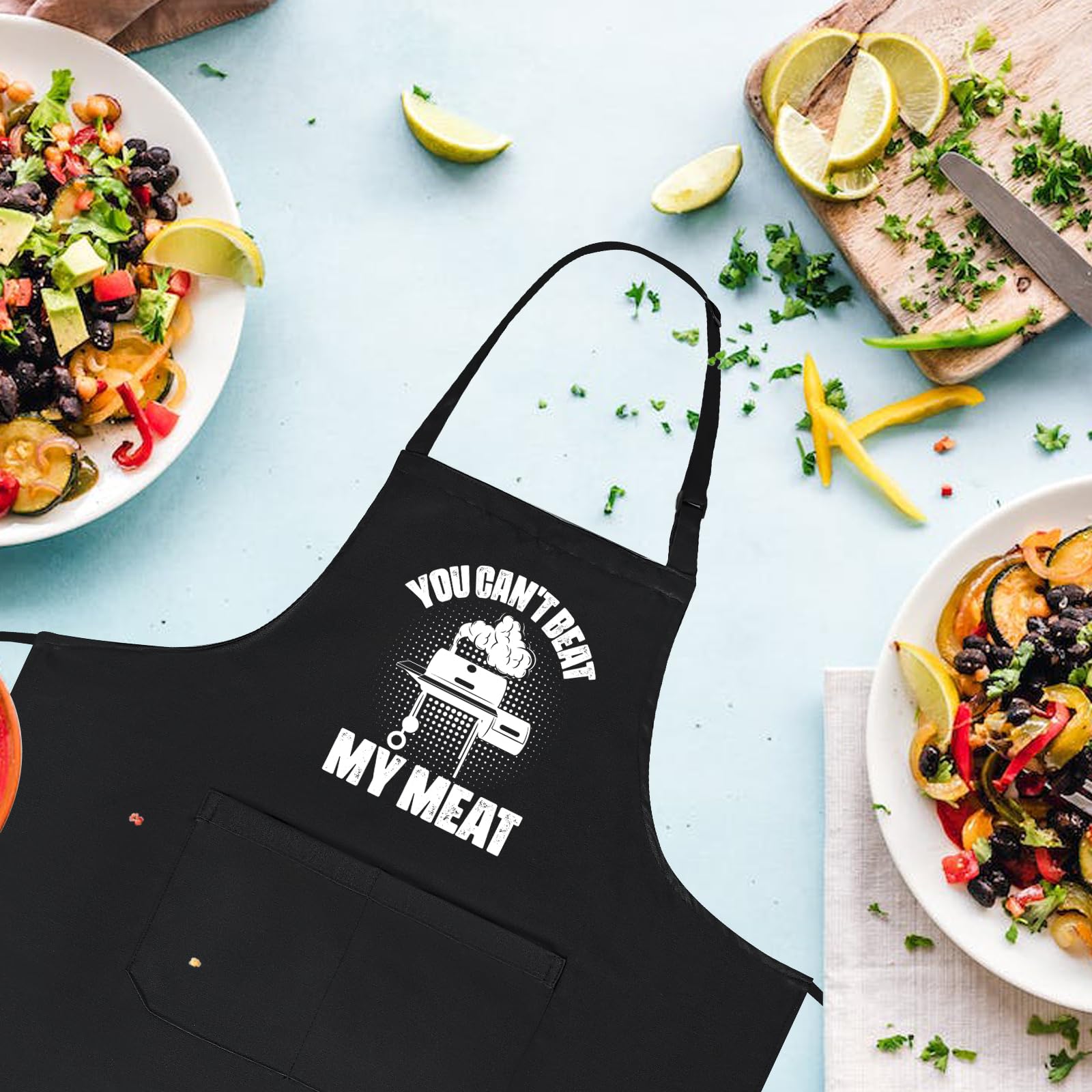Delantales divertidos para hombres, chef, cocinar, barbacoa, parrilla, regalos de broma para hombres, papá, padre, marido, regalos de esposa para cumpleaños