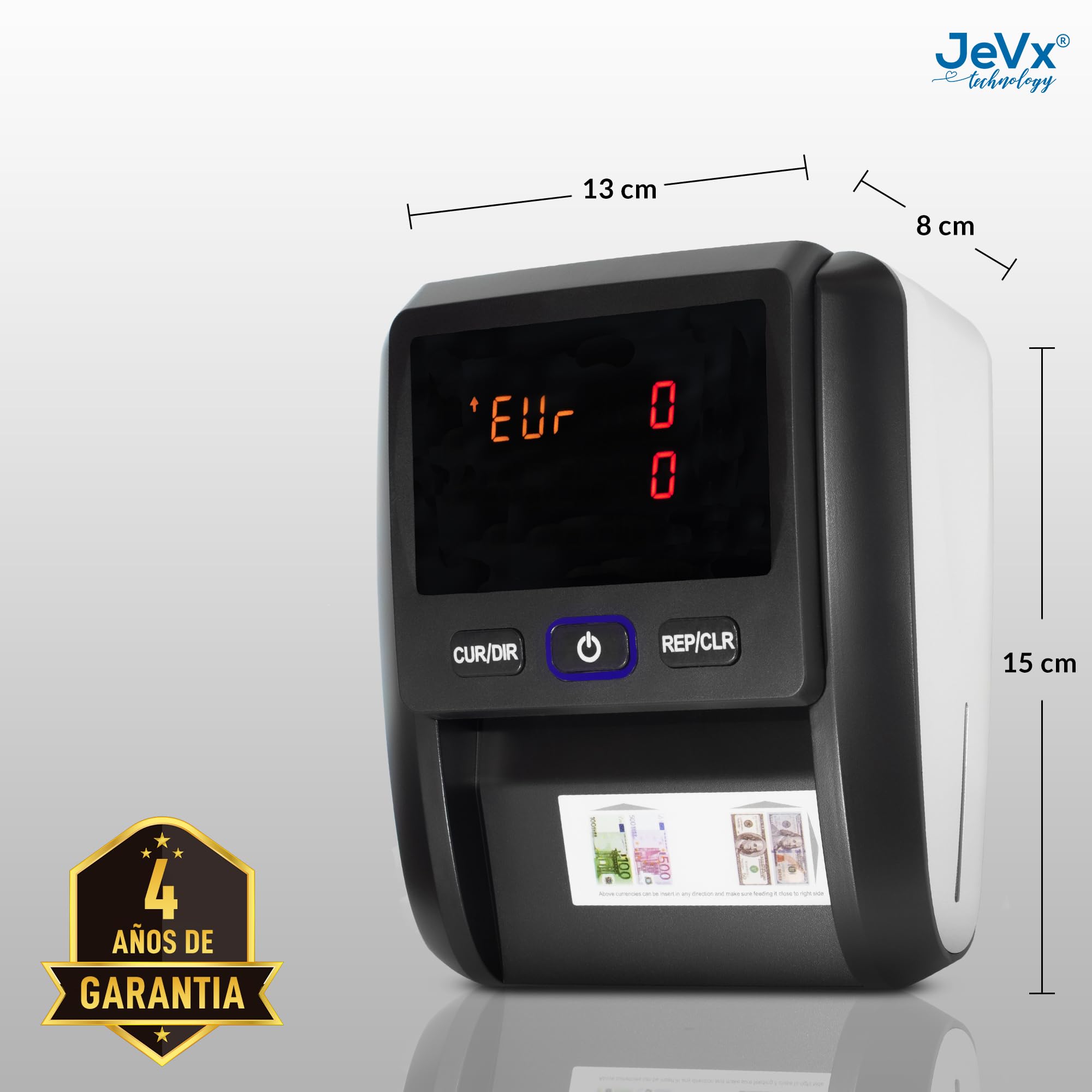 Contabanconote Professionale Contabanconote MSGGV126 - Rilevatore Soldi Falsi Con UV, IR E Magnetico Contabanconote Euro - Foto 8