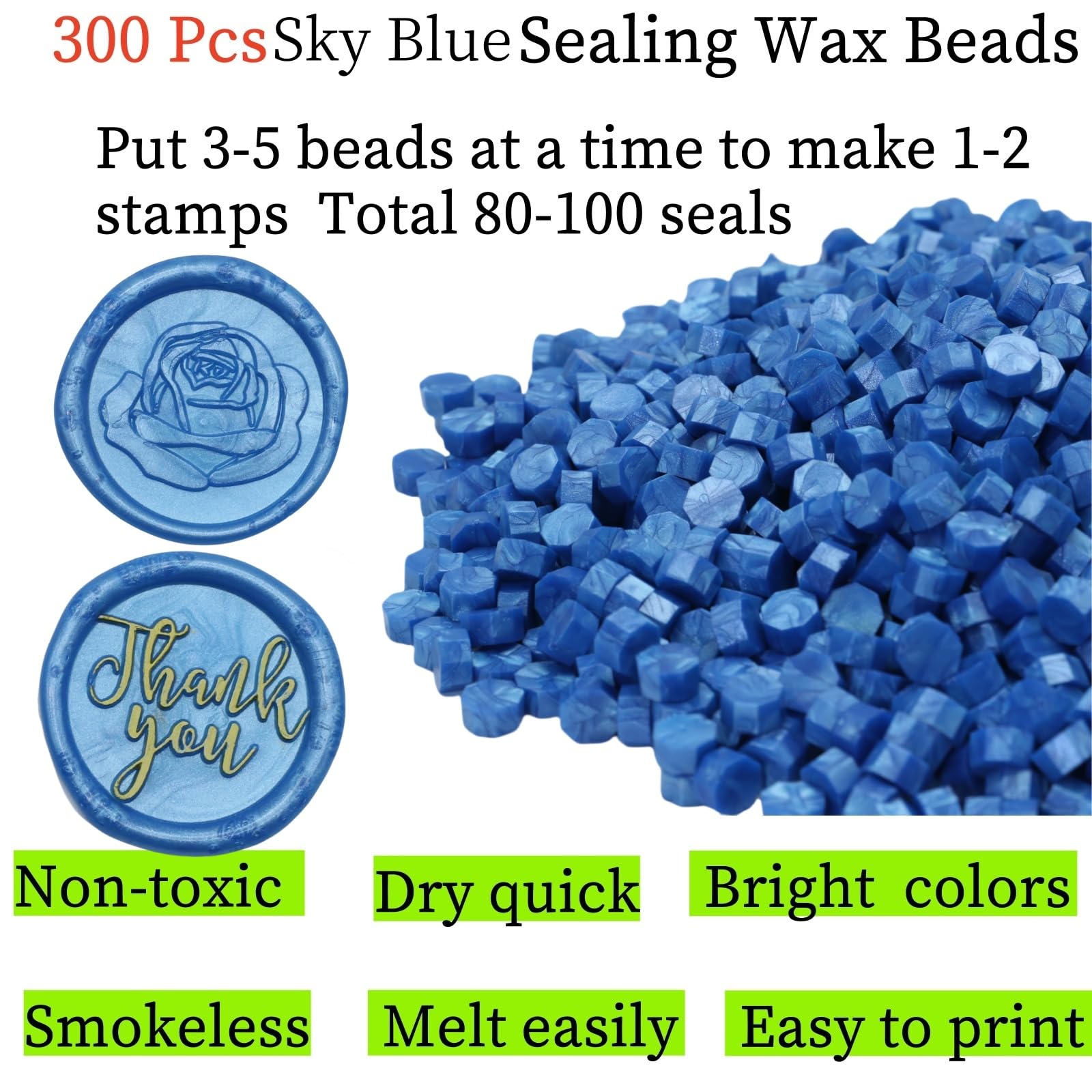 300 Pcs Wax Seal Beads, Sealing Wax Beads - Image 3