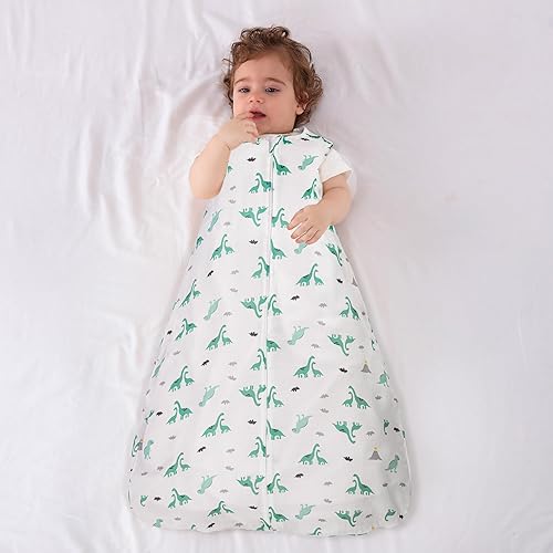 Miniatura 2 de Alarmore Saco de dormir para bebé, manta de muselina de algodón con cremallera de 2 vías, saco de dormir sin mangas para recién nacido