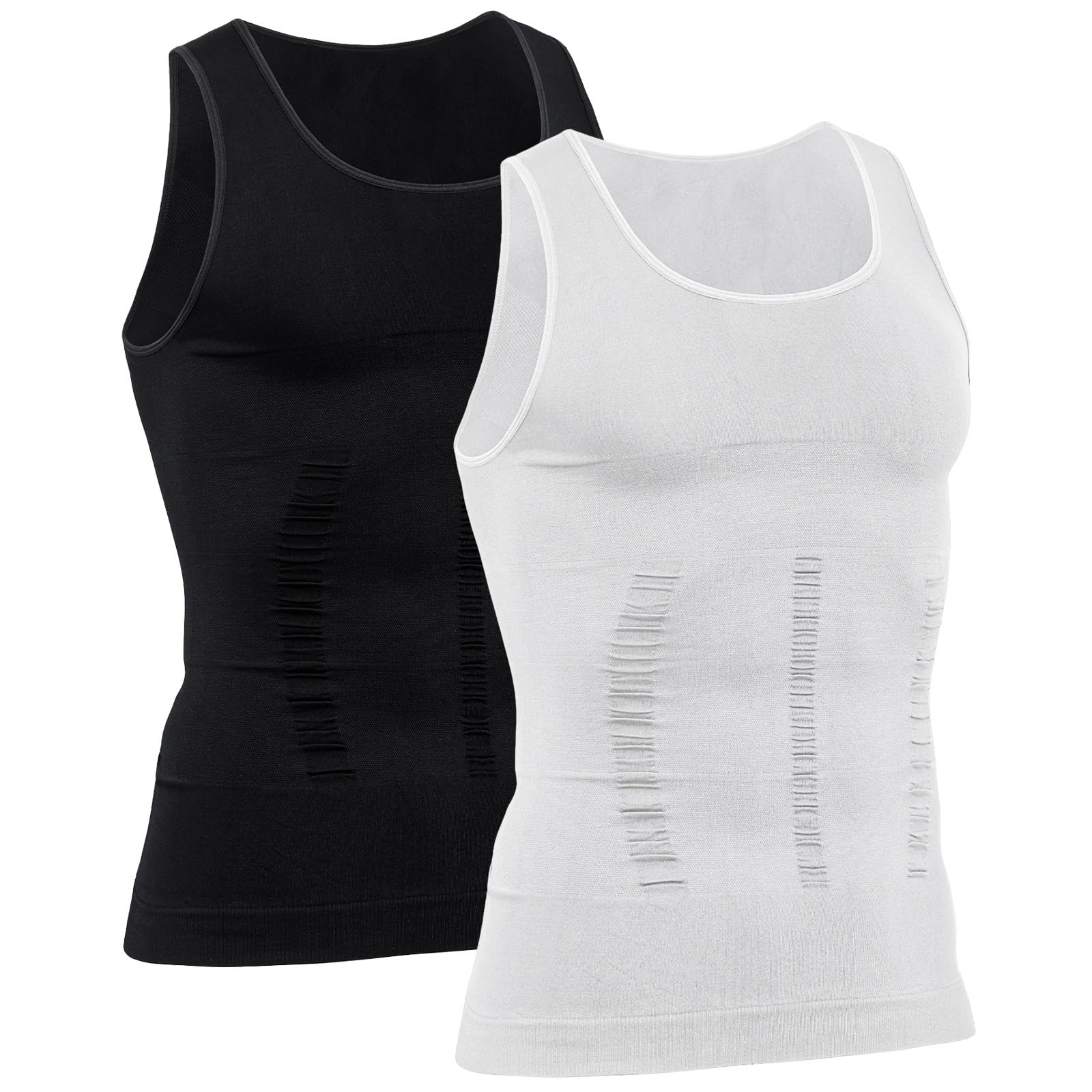 Men's Compression Shirt Slimming Body Shaper Vest Tank Tops Workout Abs Abdomen Undershirts