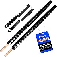 Vista 1 de Holikme Kit de limpiador de ventilación para secadora, paquete de 2 – Suministros de limpieza para el hogar, cepillo de bobina larga y flexible