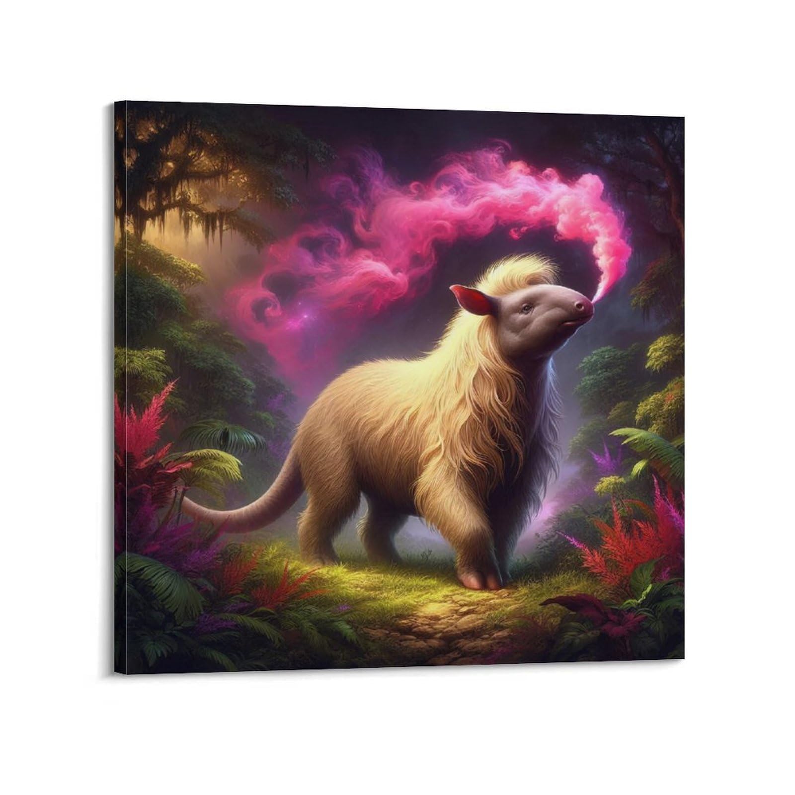 WPHSFX Animal Poster Fox's Enchanted Realm Poster Decorative Painting Canvas Wall Posters And Art Picture Print Modern Family Bedroom Decor Posters 28x28inch(70x70cm)