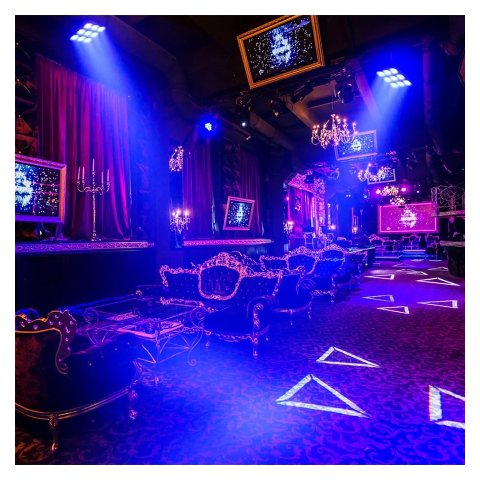 Oświetlenie Dyskotekowe 4szt. 9x10W LED Square Par Light, 8CH DMX512 Dźwięk Aktywowany Efekt sceniczny Oświetlenie dla DJ Disco Bar Party