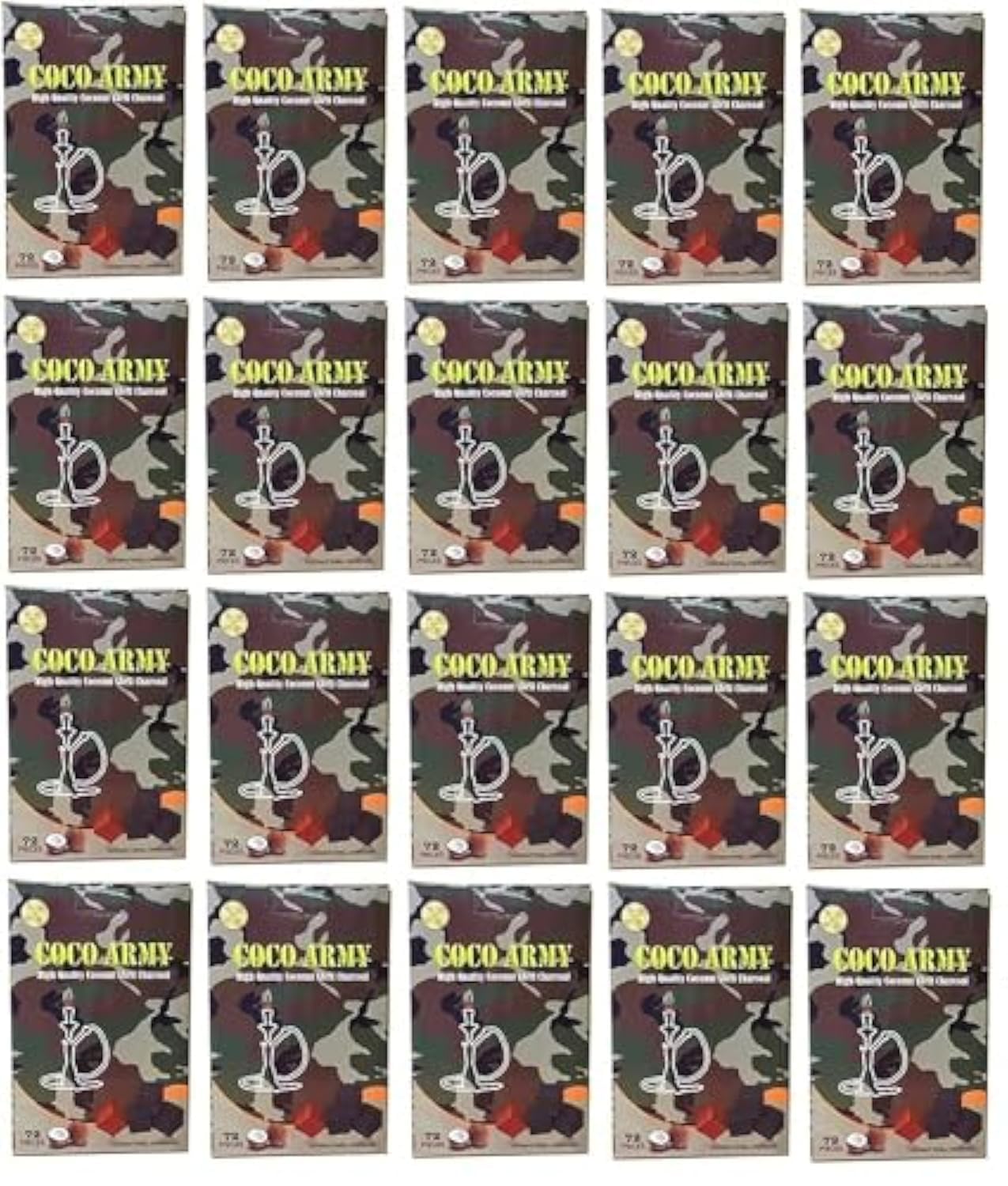 Coco Army Natural Coconut Charcoal 1kg x 10 Boxes Shisha Coal GoodGoodsLtd