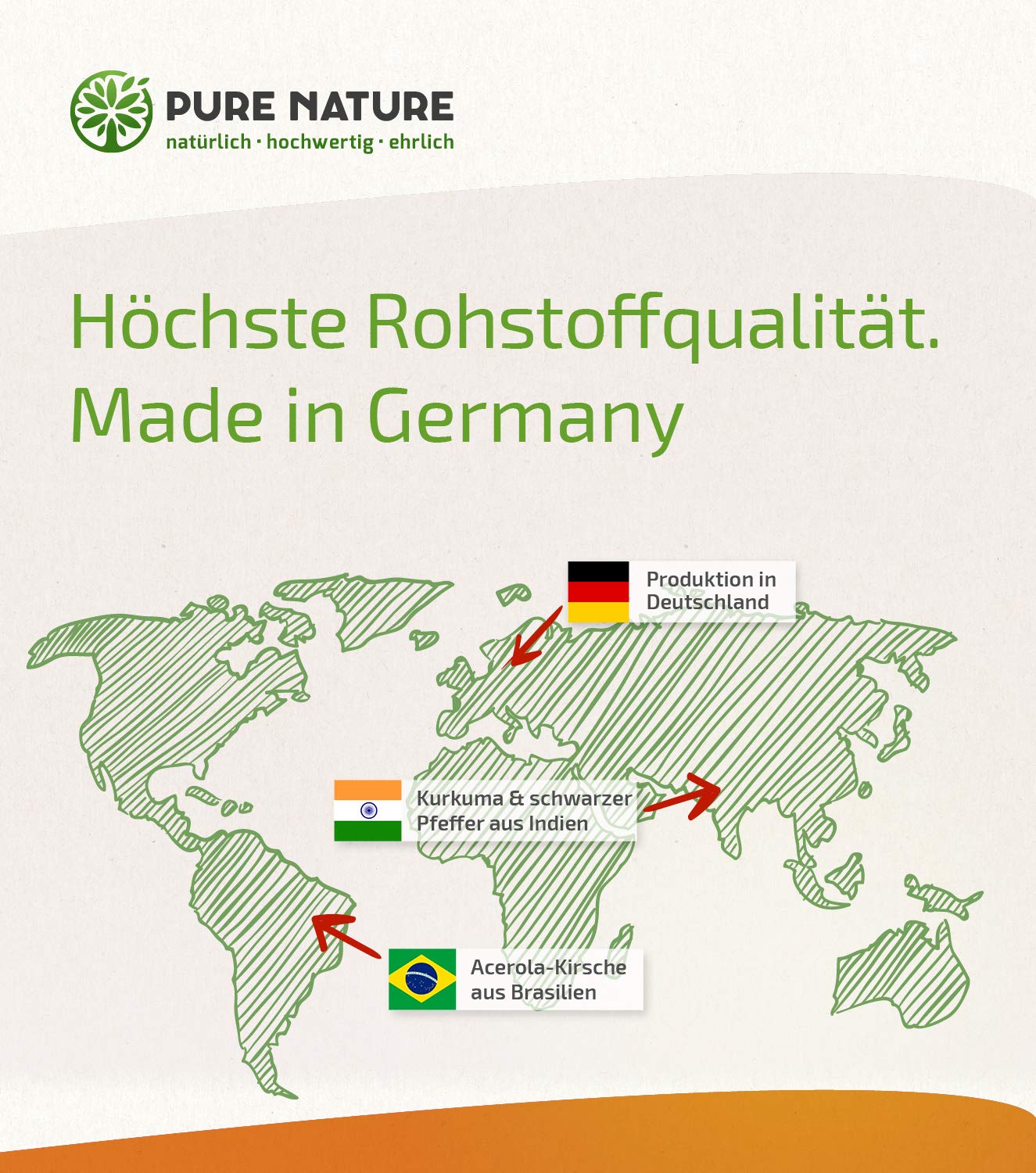 Pure Nature Kurkuma Kapseln hochdosiert 12.000mg - Kurkuma Komplex mit Piperin & Vitamin C - 90 Kapseln - Laborgeprüft in Deutschland - 3 Monate Vorrat - Vegan - Curcuma Extrakt mit Acerola