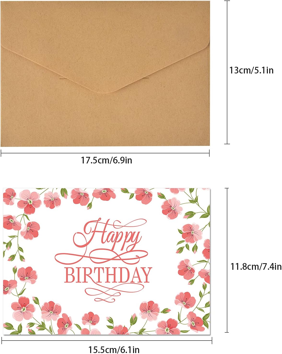 Giiffu 40 Happy Birthday Card Assortment, Blank Birthday Greeting Cards with Envelopes for Celebrations Office, Men, Women - Image 3