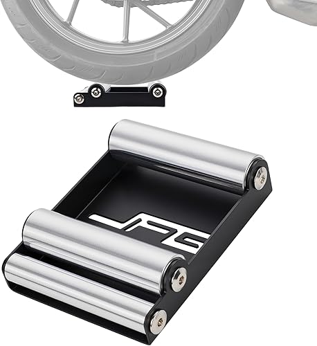 JFG RACING Soporte de limpieza de ruedas para motocicletas, (motocicletas < 220 kg y ancho de neumático < 180 mm) Soporte de rodillo de paddock para